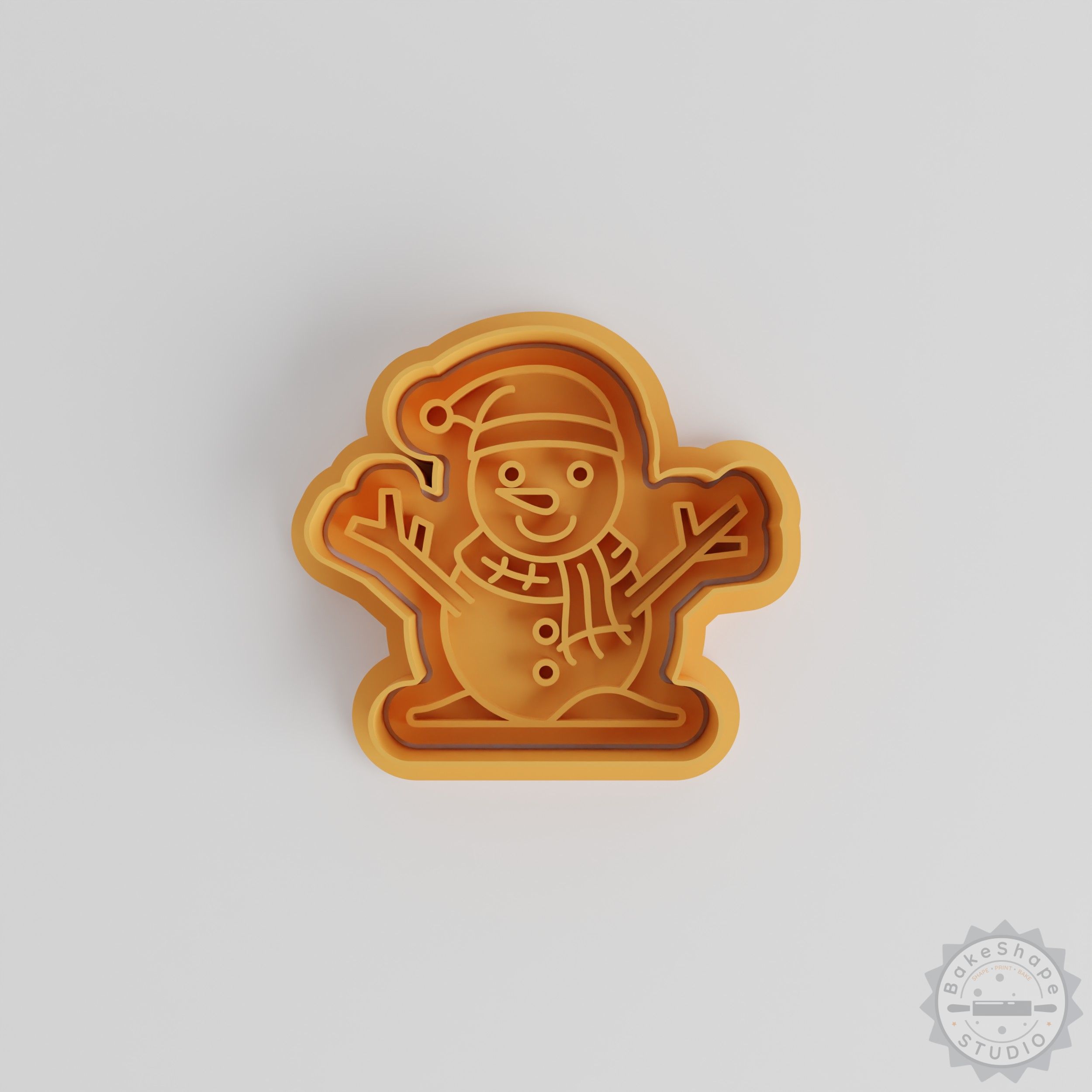 Snowman Cookie Cutter Stamp Set, 6-Piece, Perfect for Holiday Baking, Fondant, 3 Sizes