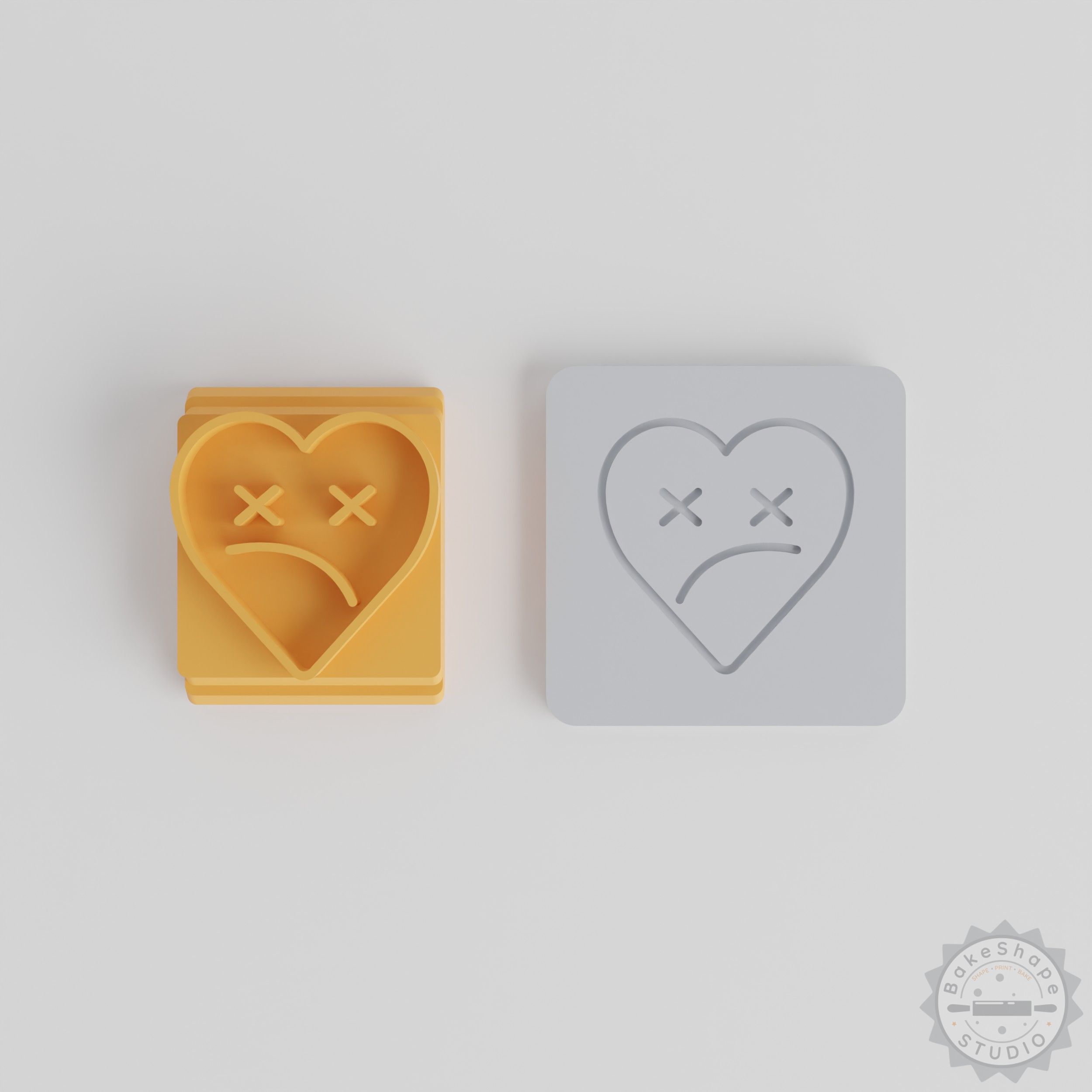 Bored Face Stamp Tile Set, 5 Sizes for Clay, Cookies, Fondant, Emoji Crafting