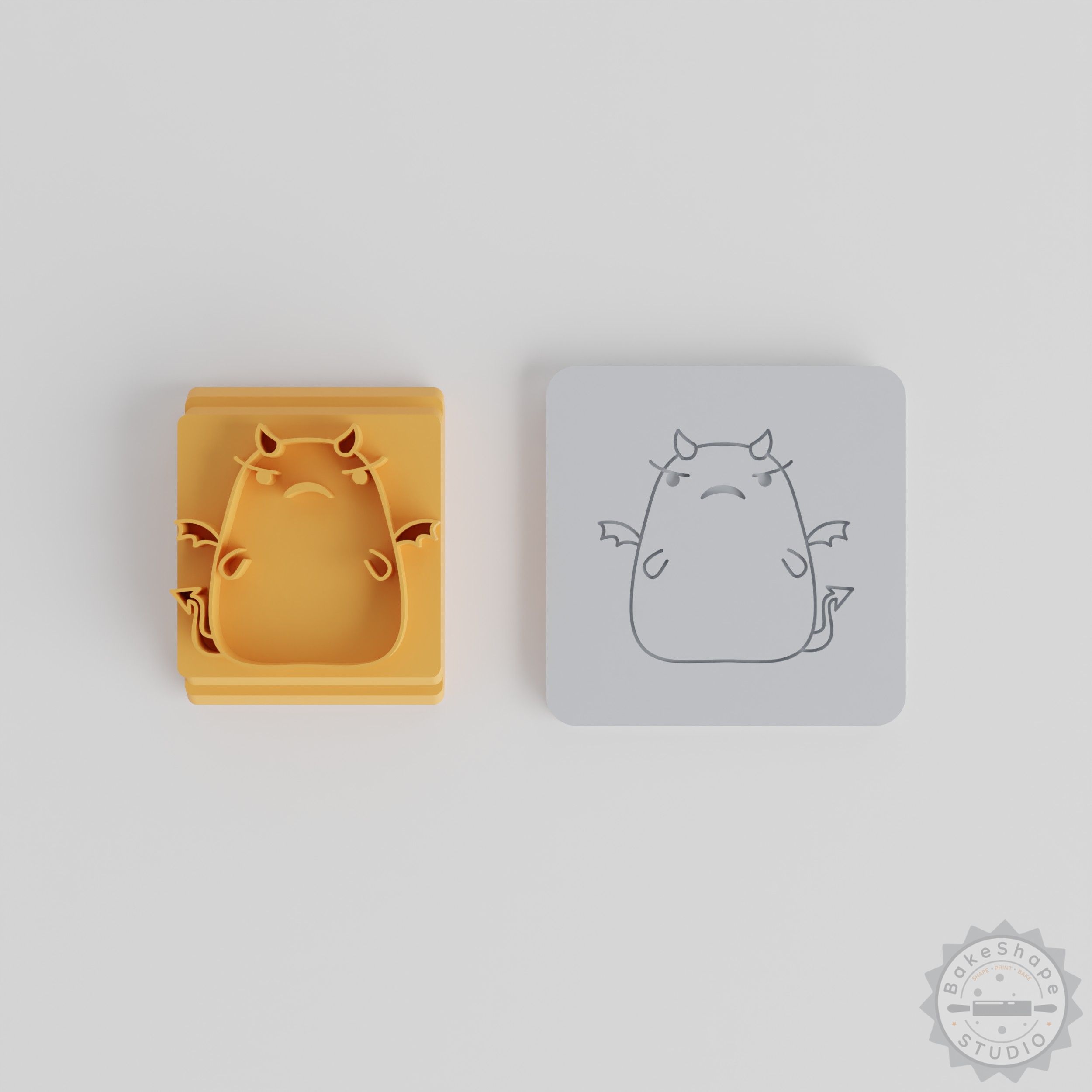 Clay & Cookie Stamp Tile Set, 5 Doubtful Mood Designs, 20-40mm, Soft Materials