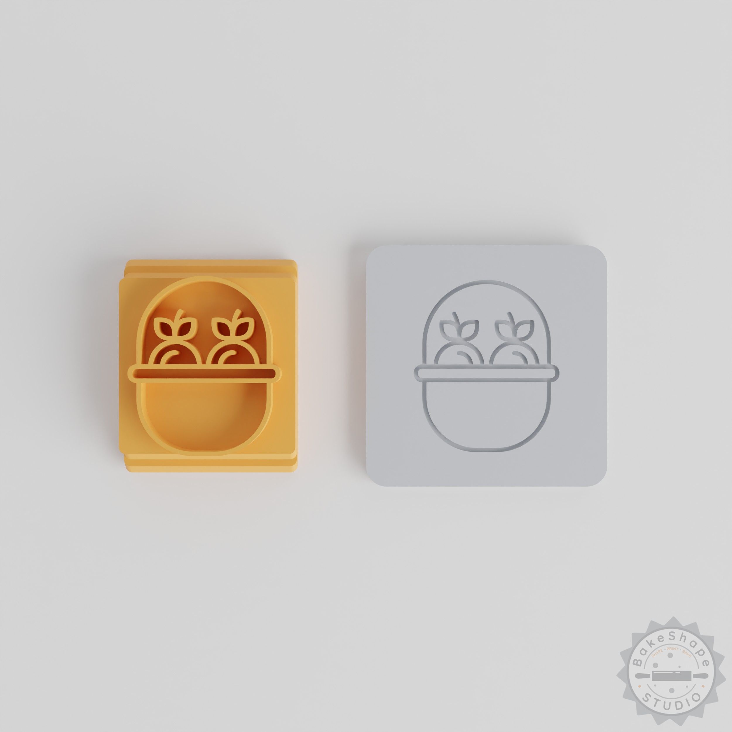 Fruit Basket Cookie Stamp Set, 5 Sizes, Perfect for Clay, Cookies, Fondant