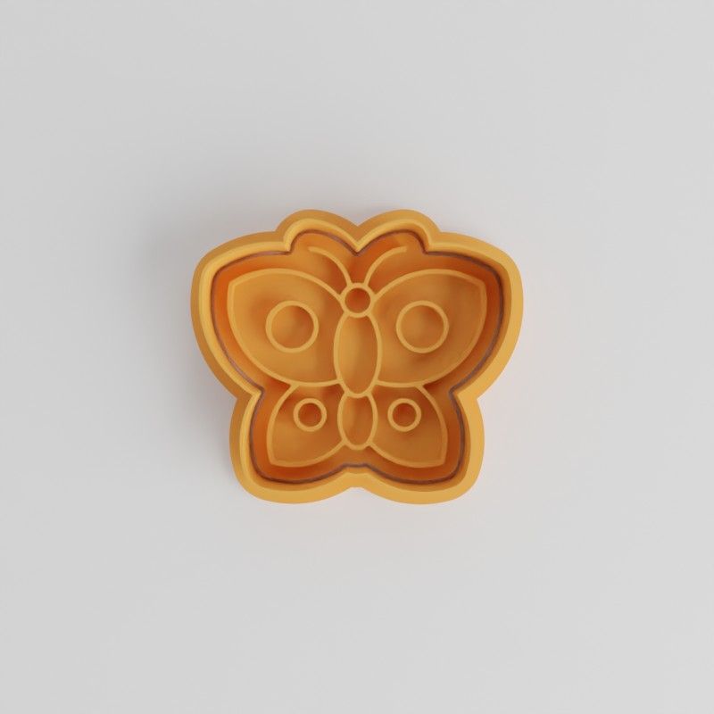 Butterfly Shape Cutter and Stamp Set, Perfect for Cookies and Fondant, 6-Piece S/M/L Collection