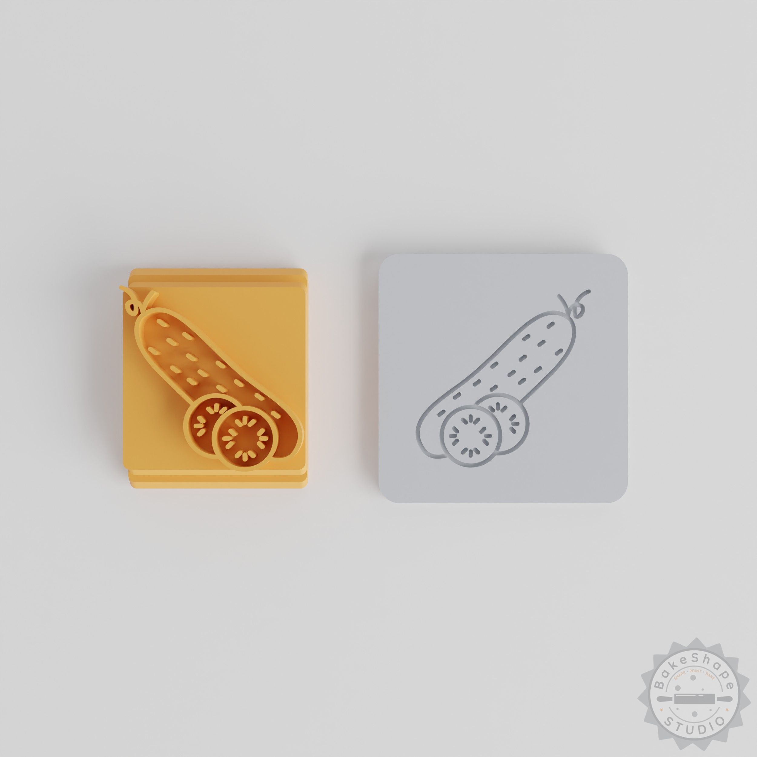 Cucumber Stamp Tile Set, 5 Sizes, Perfect for Clay, Cookies, Fondant, Soft Materials