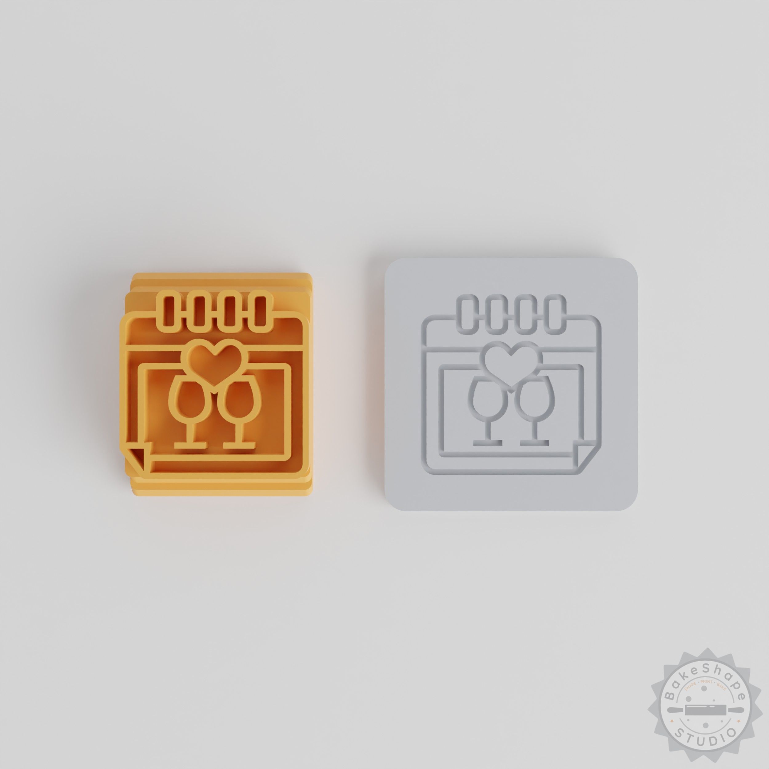 Anniversary Stamp Tile Set, 5-Piece Date Marker, Wedding Event Clay Fondant Craft