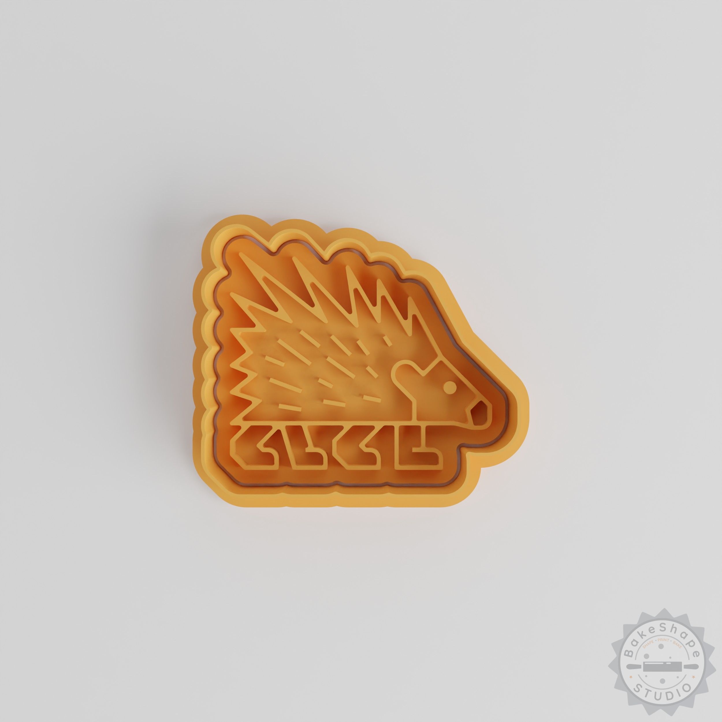 Animal Porcupine Cookie Cutter and Stamp Set, 6 Piece, Wildlife Zoo Theme, Fondant Decor, S/M/L Sizes