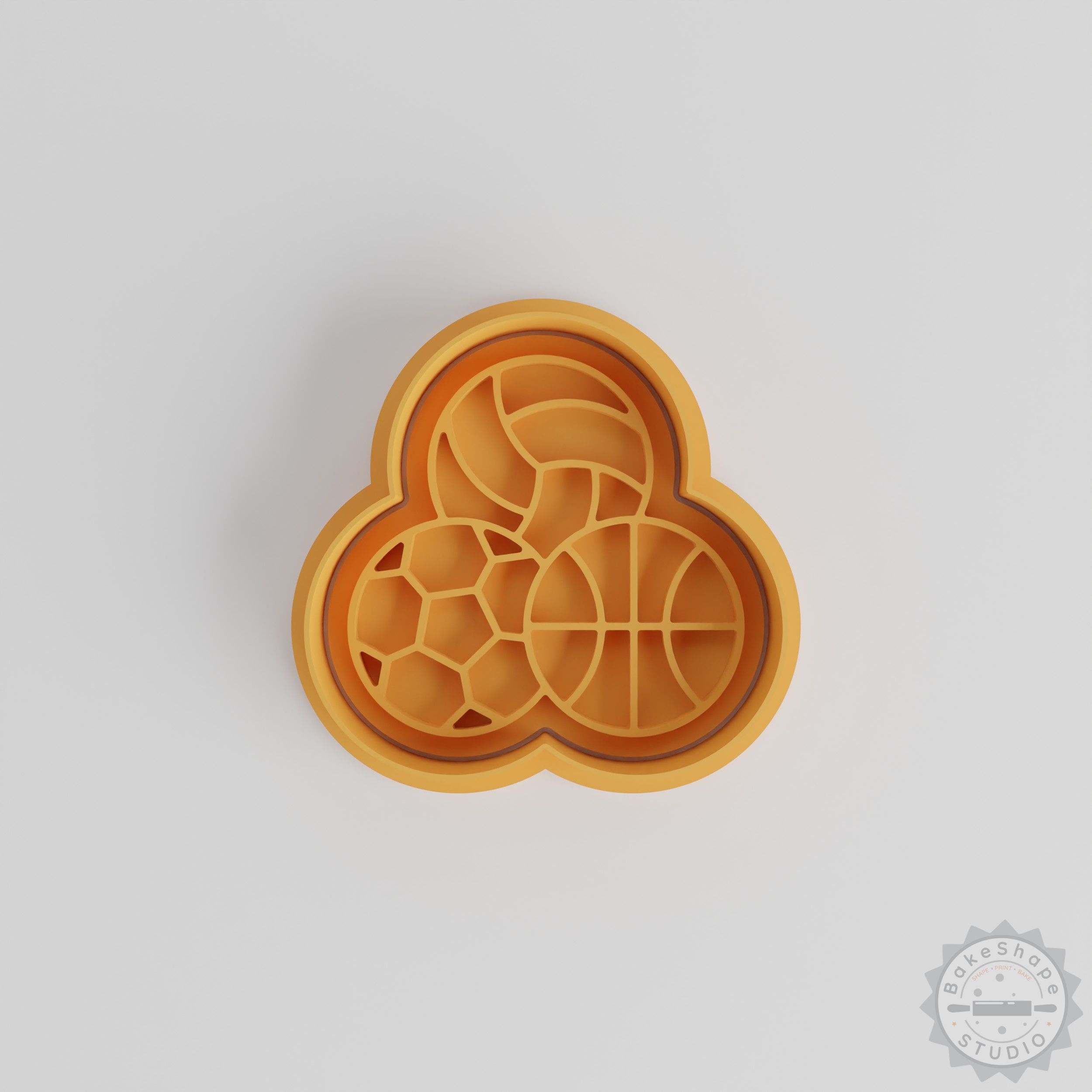 Sports Cookie Cutter and Stamp Set, 6-Piece, Perfect for Fondant, Football, Basketball, Volleyball Designs