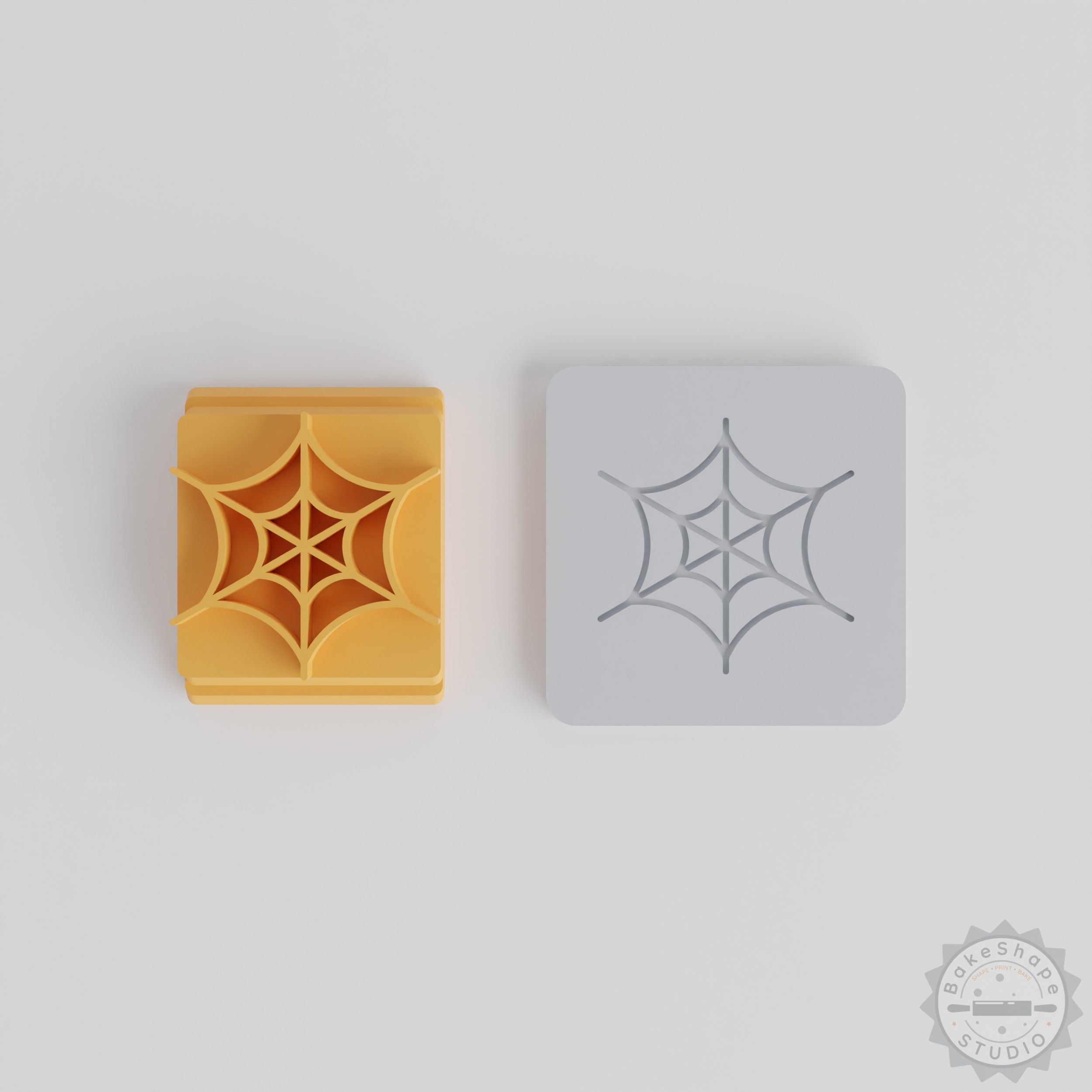 Spiderweb Stamp Tile Set, 5 Sizes, Perfect for Clay, Cookies, Fondant, Halloween Decoration