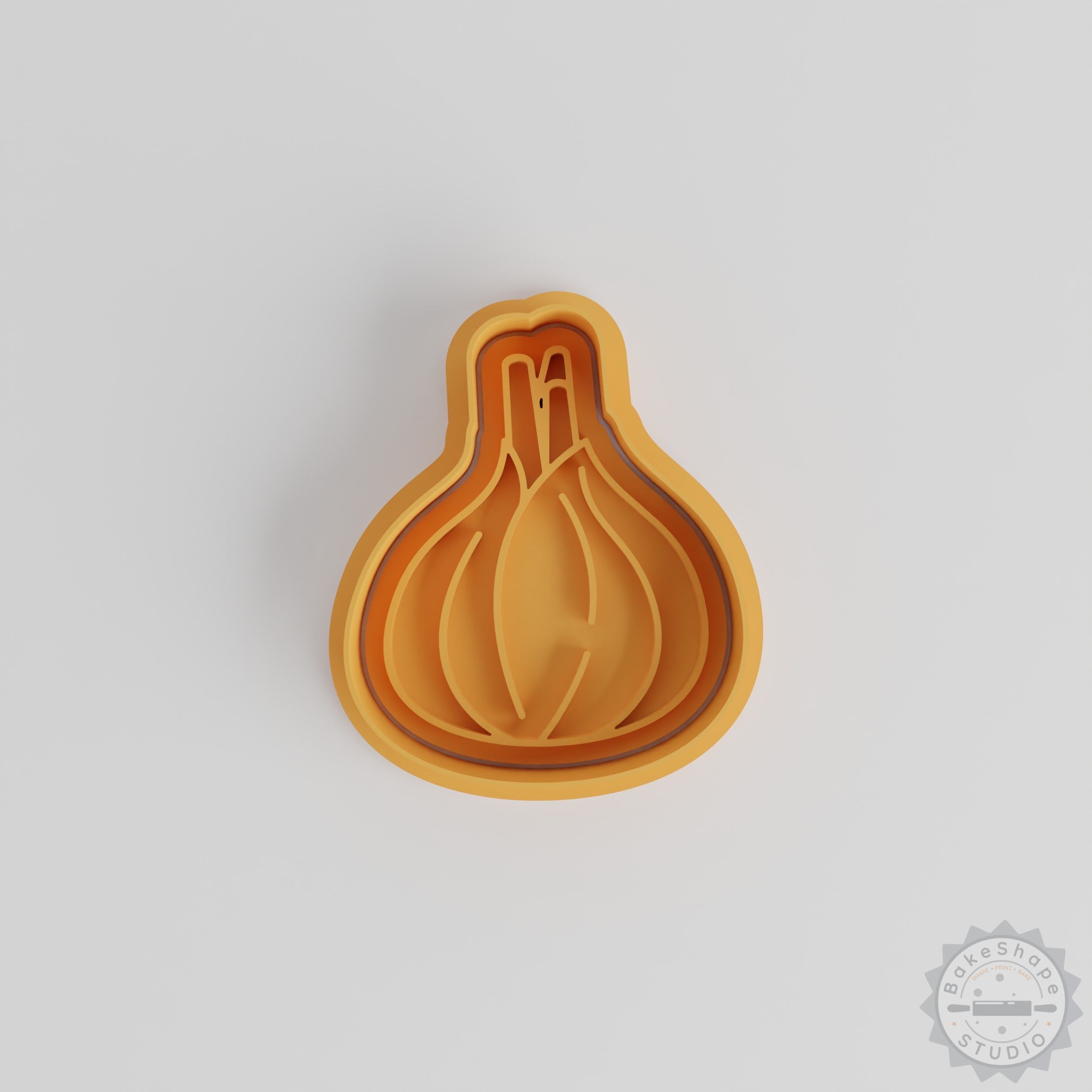 Garlic Shape Cutter and Stamp Set, 6 Pieces for Cookies and Fondant, Organic Vegetable Design
