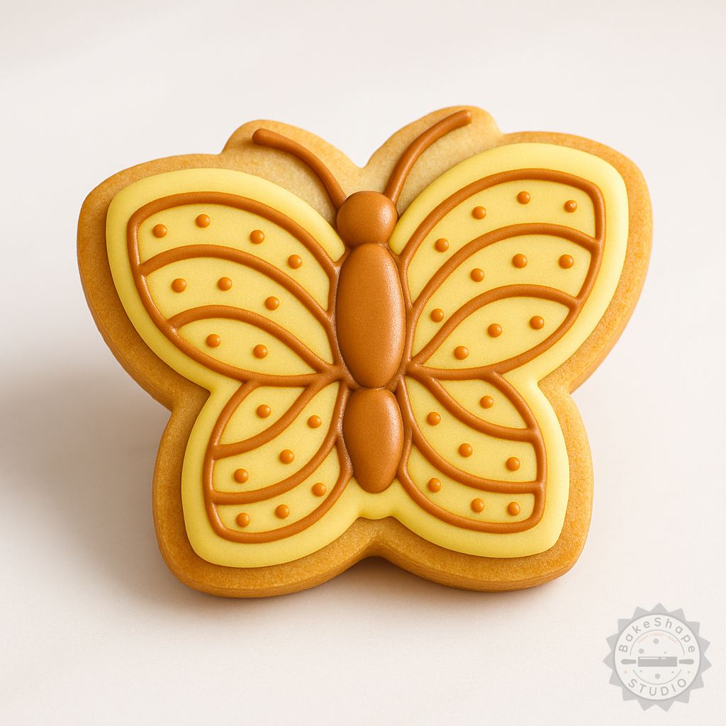Butterfly cookie cutter and stamp set STL for 3D printing in three sizes small medium large