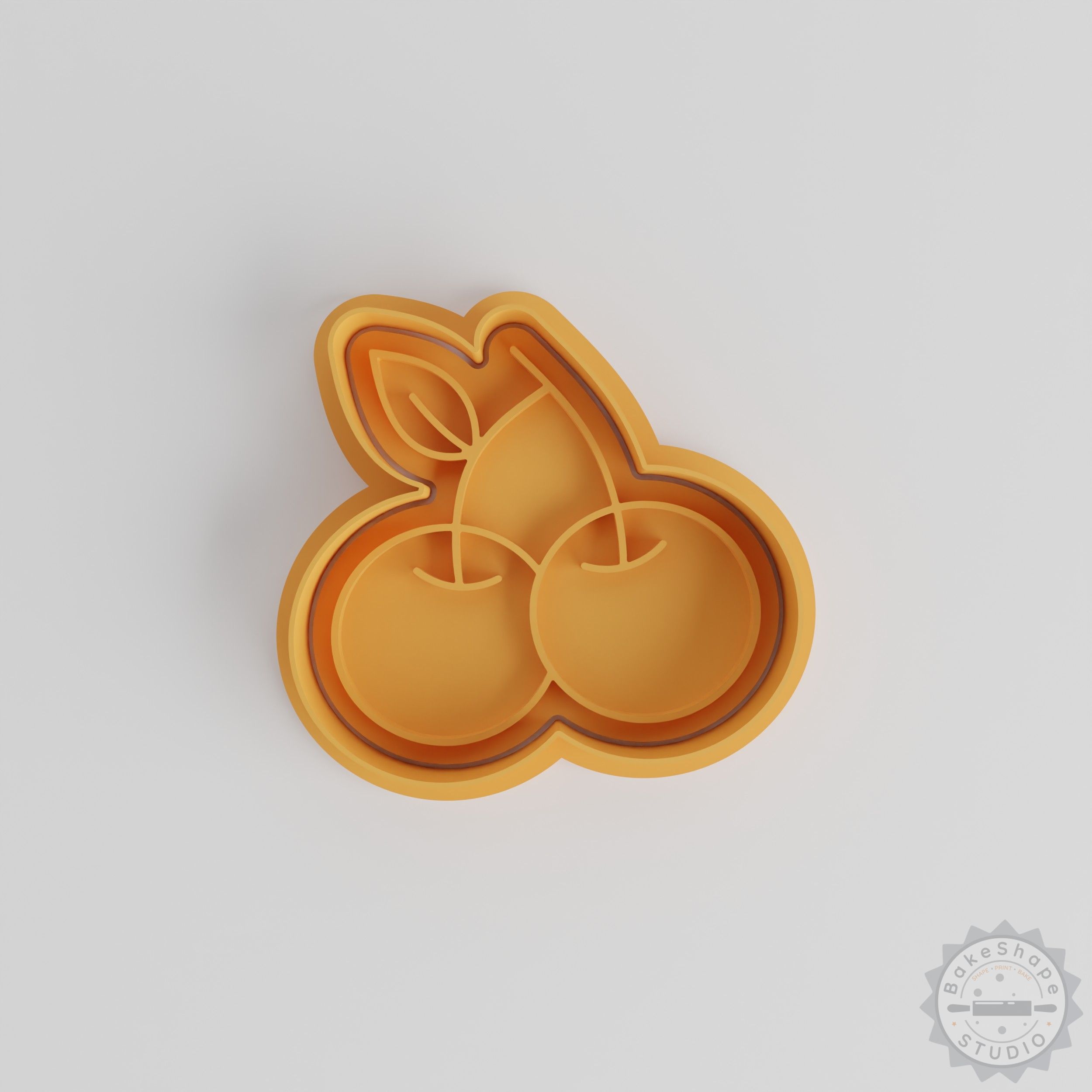 Cherries Shape Cutter & Stamp Set, Perfect for Cookies & Fondant, 6-Piece S/M/L