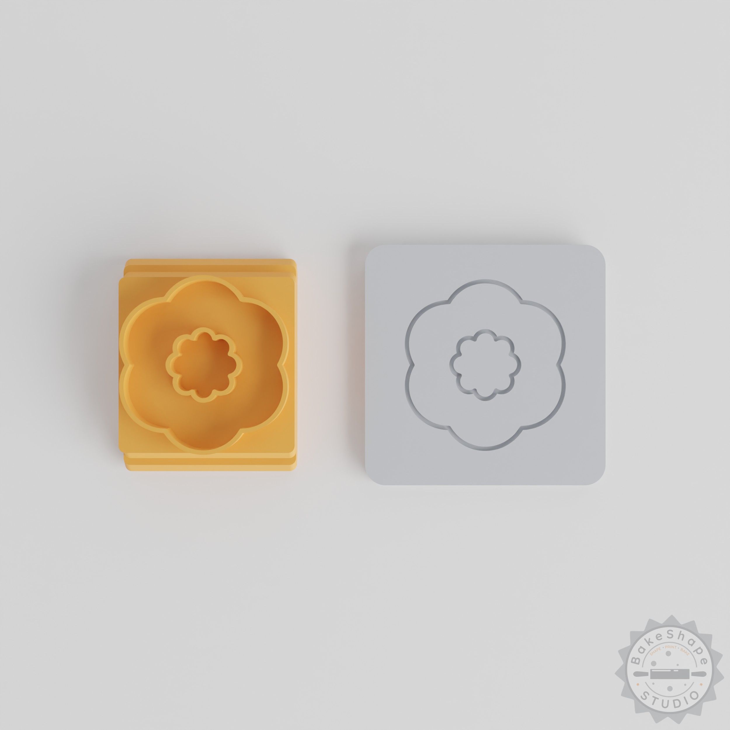 Petunia Stamp Tile Set, 5-Sizes for Clay, Cookies, Fondant, Floral Petal Design