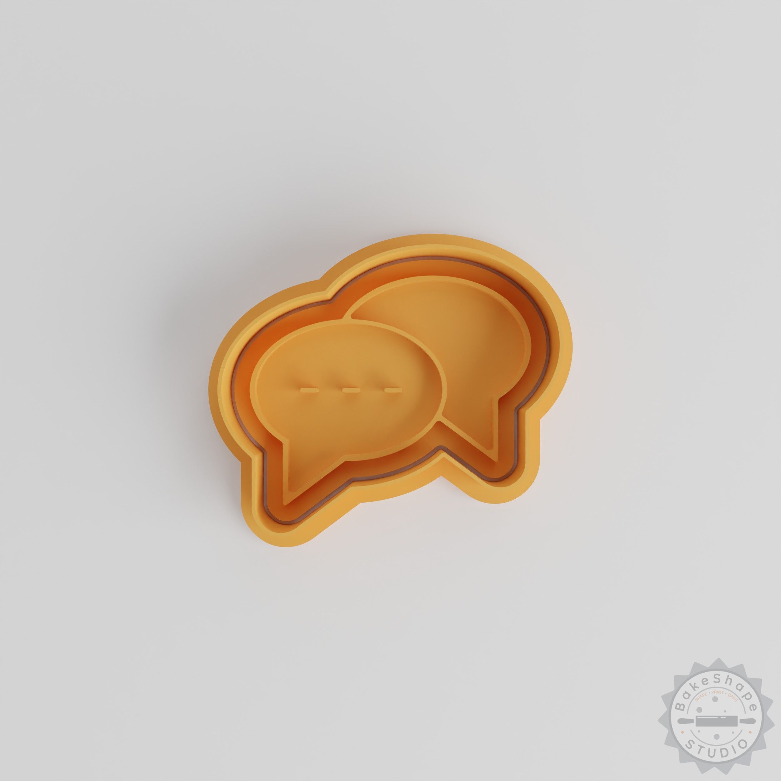 Chat Bubble Cookie Cutter and Stamp Set, Perfect for Fondant, 6-Piece, Sizes S/M/L