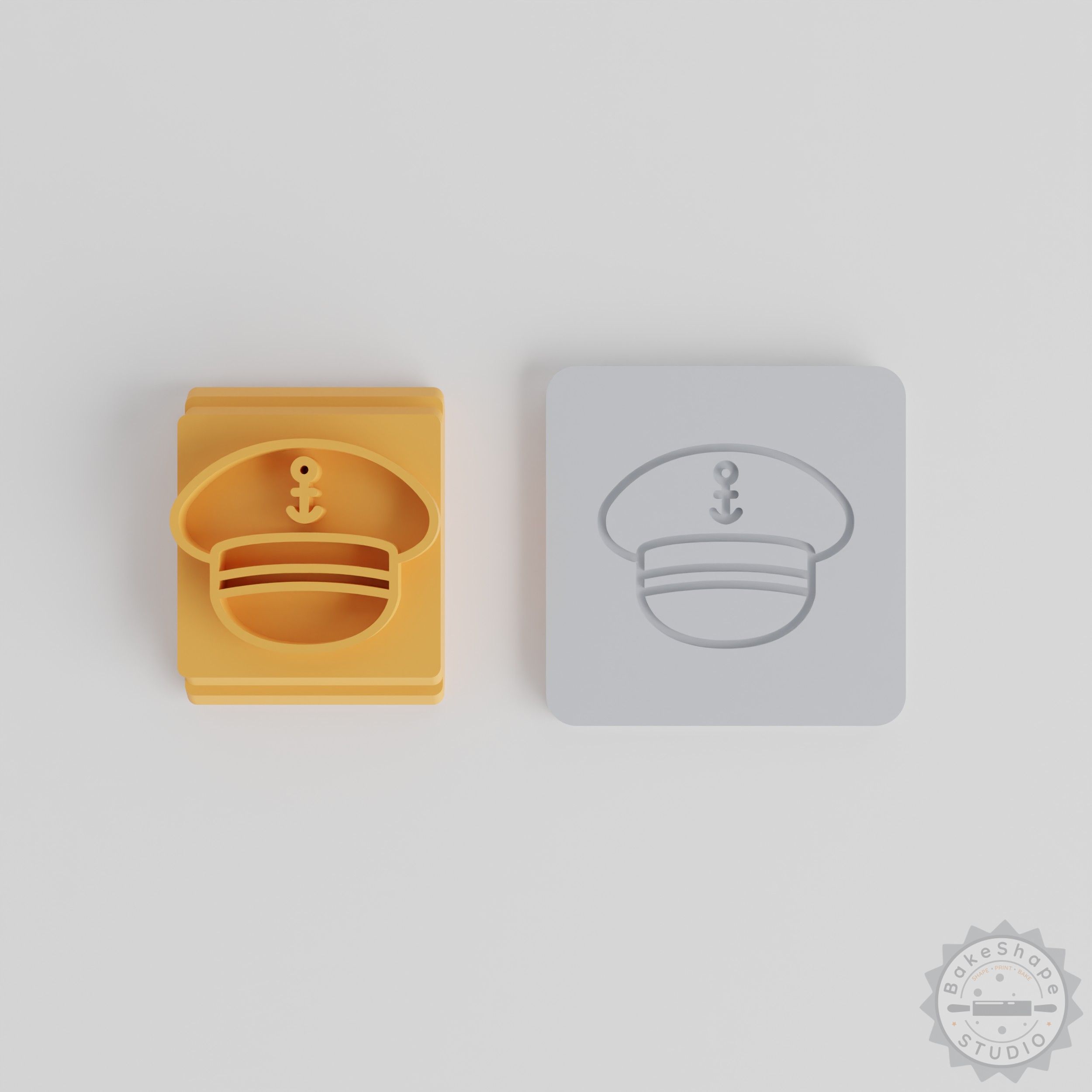 Captain Hat Stamp Set, 5 Sizes for Clay, Cookie & Fondant Crafting, Nautical Cap Designs
