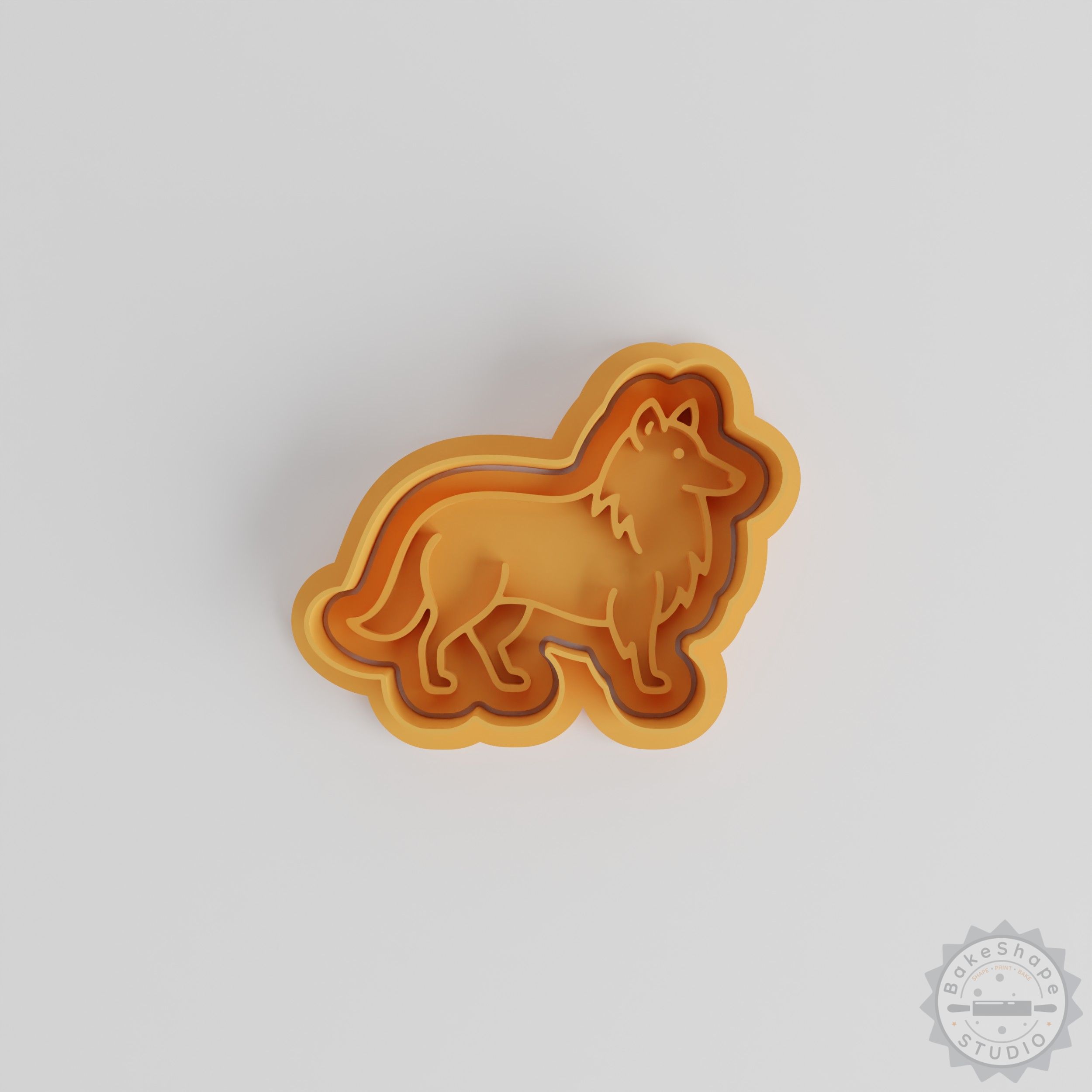 Shetland Sheepdog Cookie Cutter and Stamp Set, 6-Piece, Fondant & Baking, S/M/L Sizes