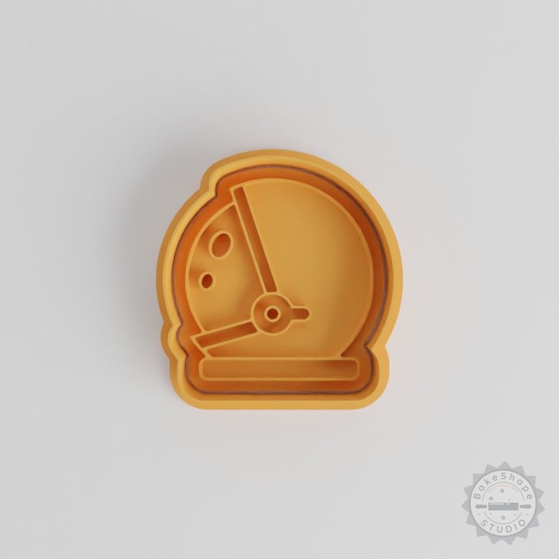 Astronaut Helmet Cookie Cutters Set, 6-Piece Space Gear Shape Cutter and Stamp, Perfect for Cookies and Fondant