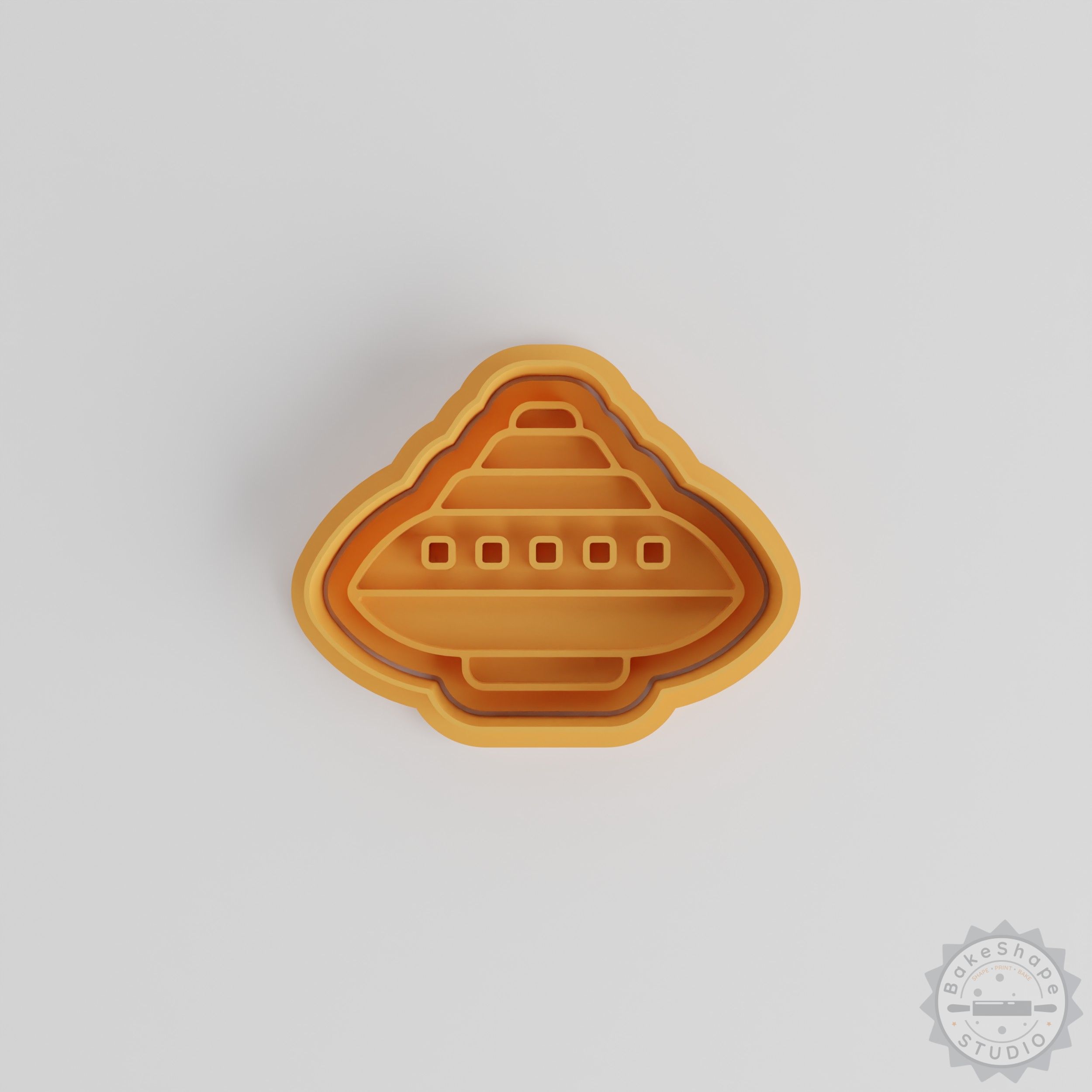 Flying Saucer Cookie Cutter Set, 6-Piece UFO Stamp Mold for Cookies, Fondant, Space Exploration Theme