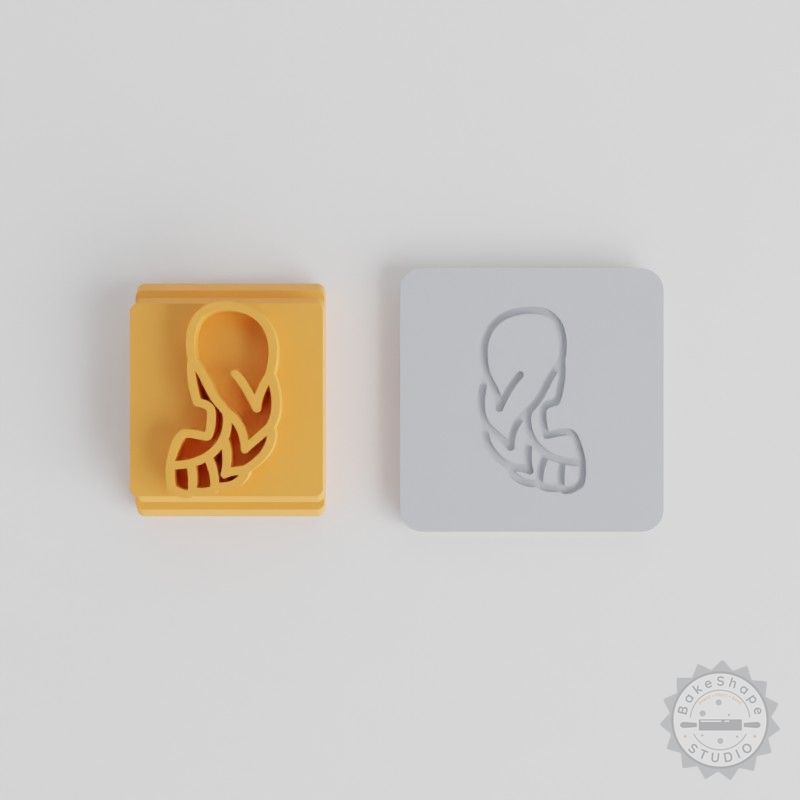 Virgo Stamp Tile Set for Clay and Fondant, 5 Designs in Assorted Motif Sizes 20-40 mm, Maiden Zodiac Symbol