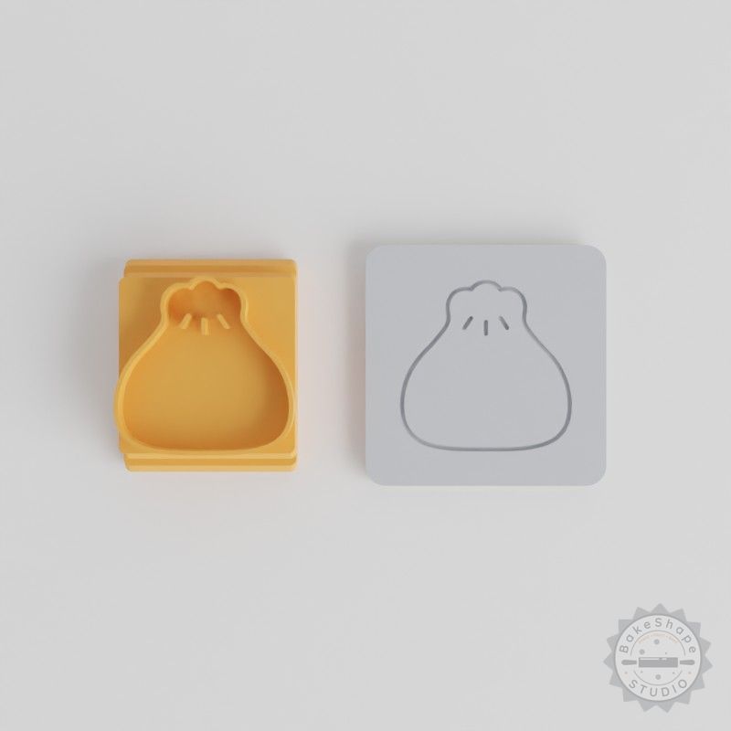 Dumpling Stamp Tile Set, 5 Motif Sizes for Clay, Cookies & Fondant — Create Dim Sum, Gyoza, Bao & More