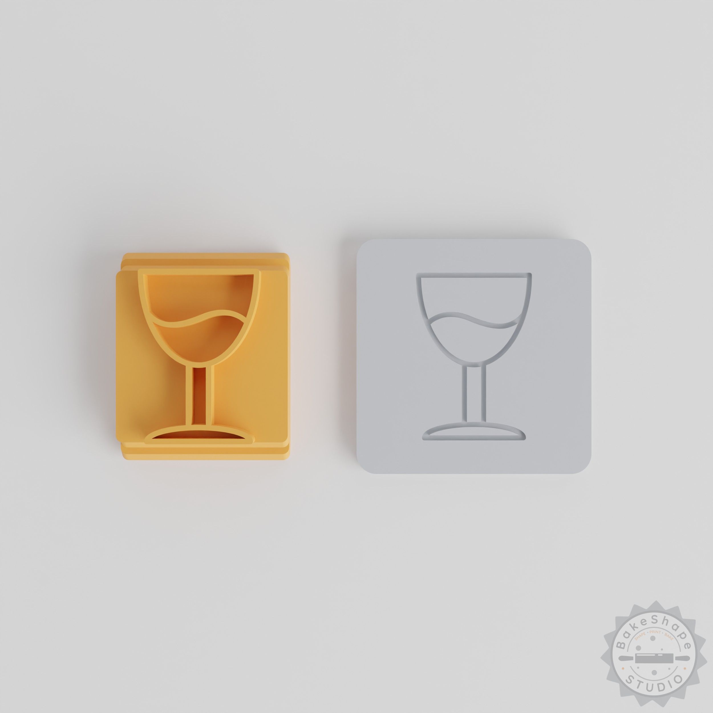 Wine Design Stamp Tile Set, 5 Motif Sizes for Clay, Cookies, Fondant