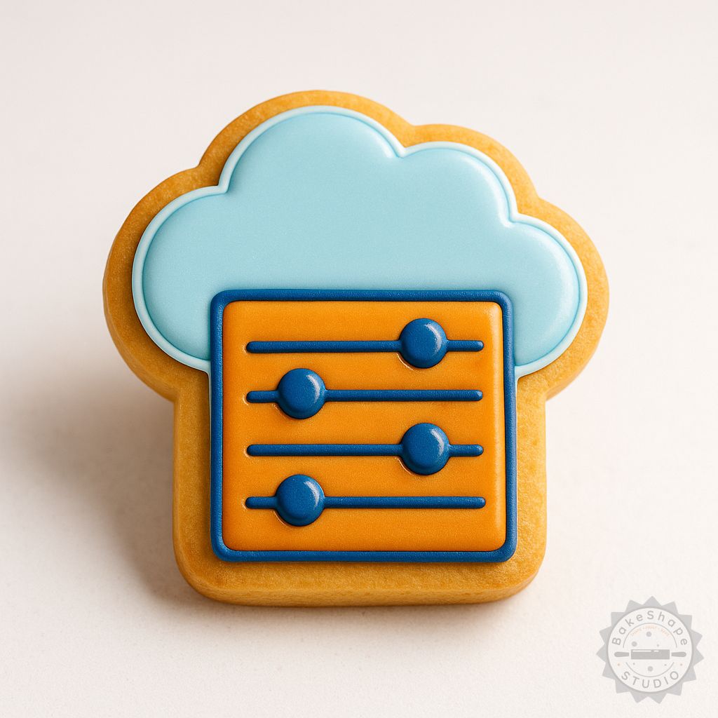 Cloud shape cookie cutter and stamp set STL for 3D printing with small, medium, and large sizes