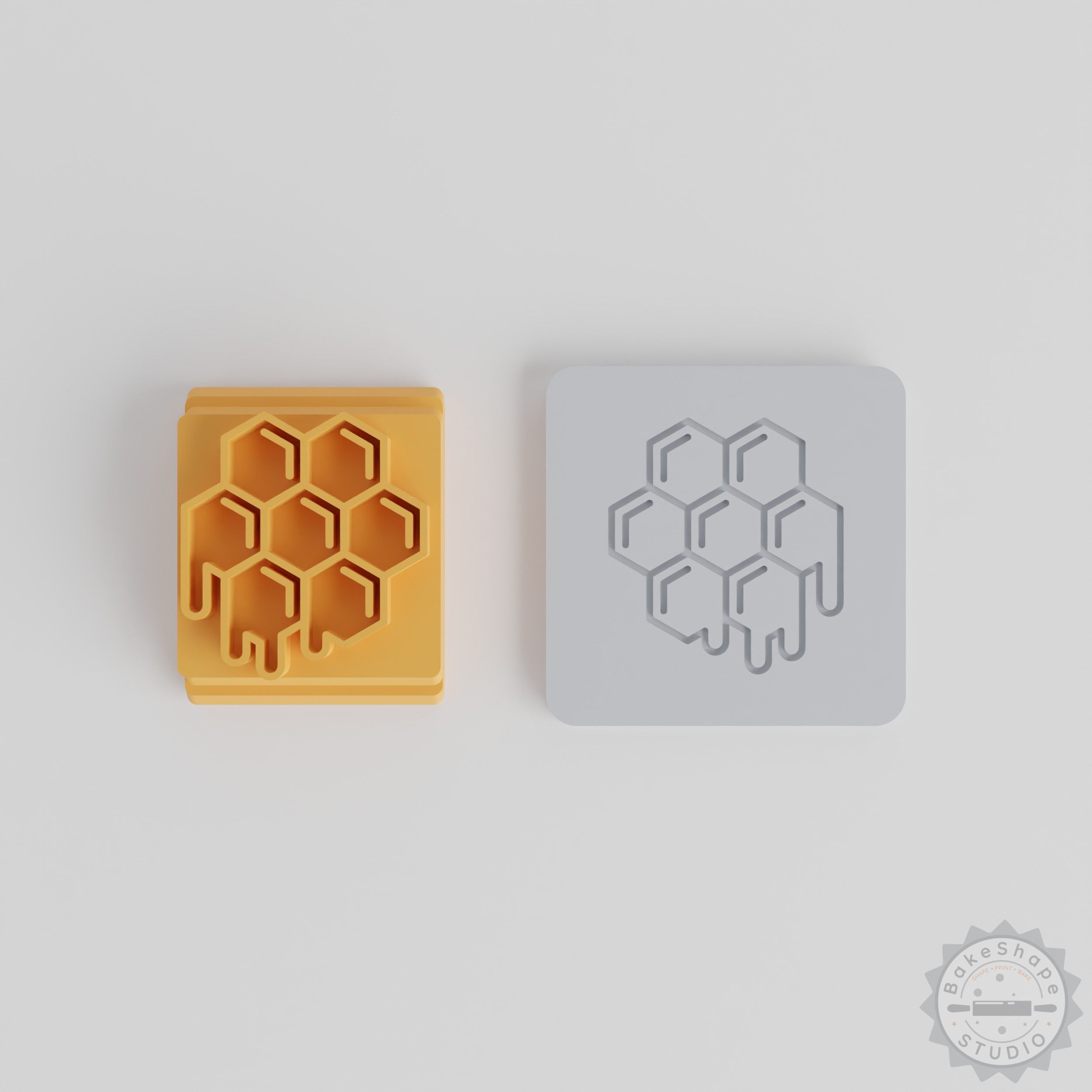 Honey Stamp Tile Set, 5 Motif Sizes for Clay, Cookies, Fondant & More