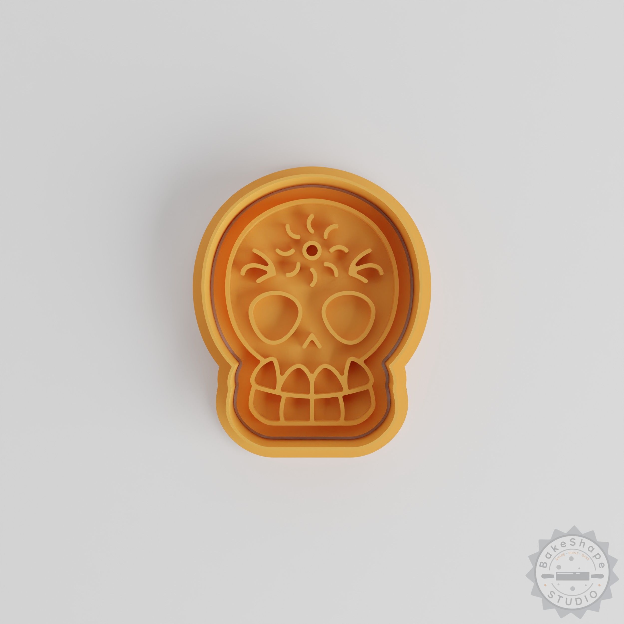 Skull Cookie Cutter & Stamp Set, 6-Piece, Multi-Size for Cookies & Fondant, Day of the Dead Skeleton Design