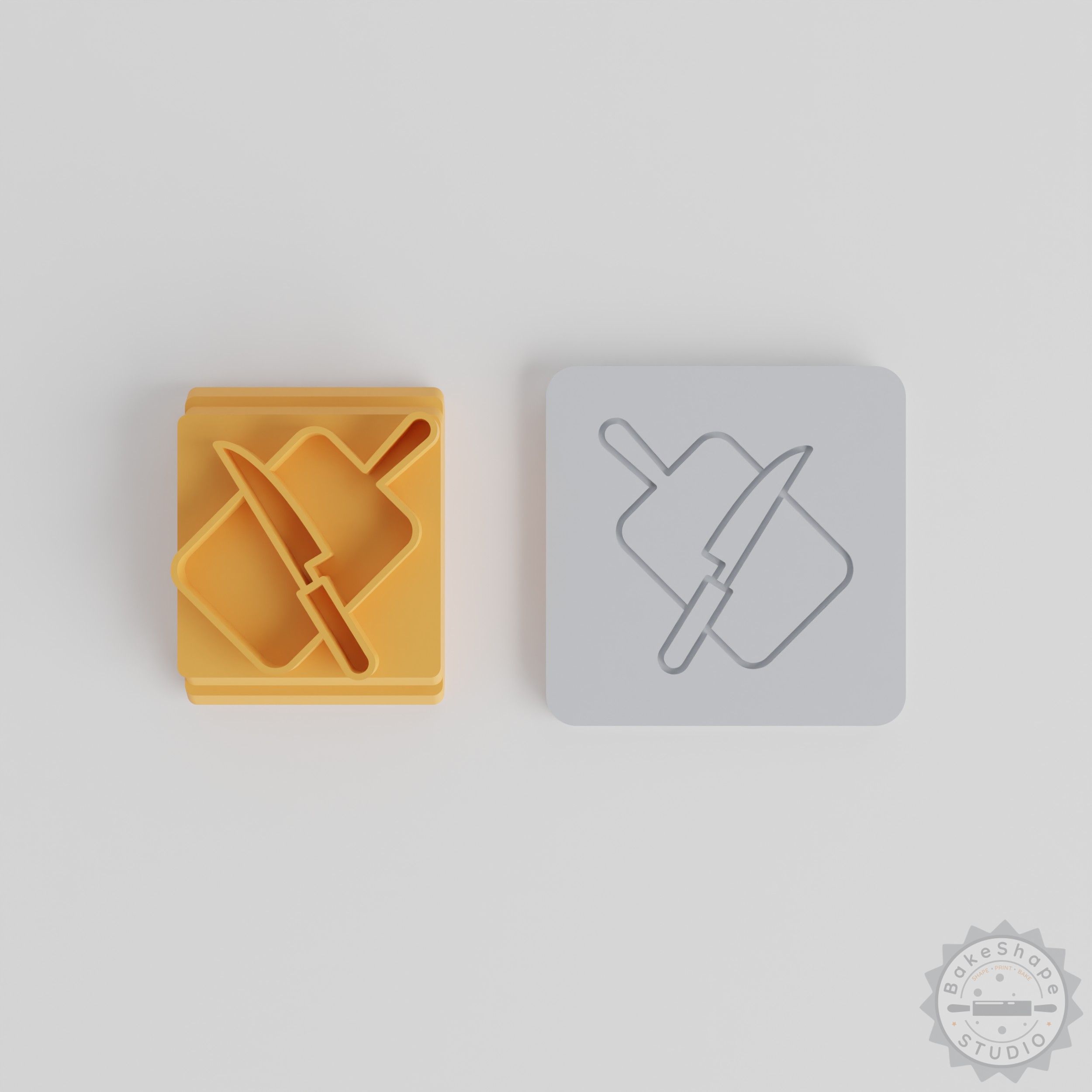 Cutting Board with 5 Stamp Tile Motifs, Perfect for Clay, Cookies & Fondant, Kitchen Prep Surface