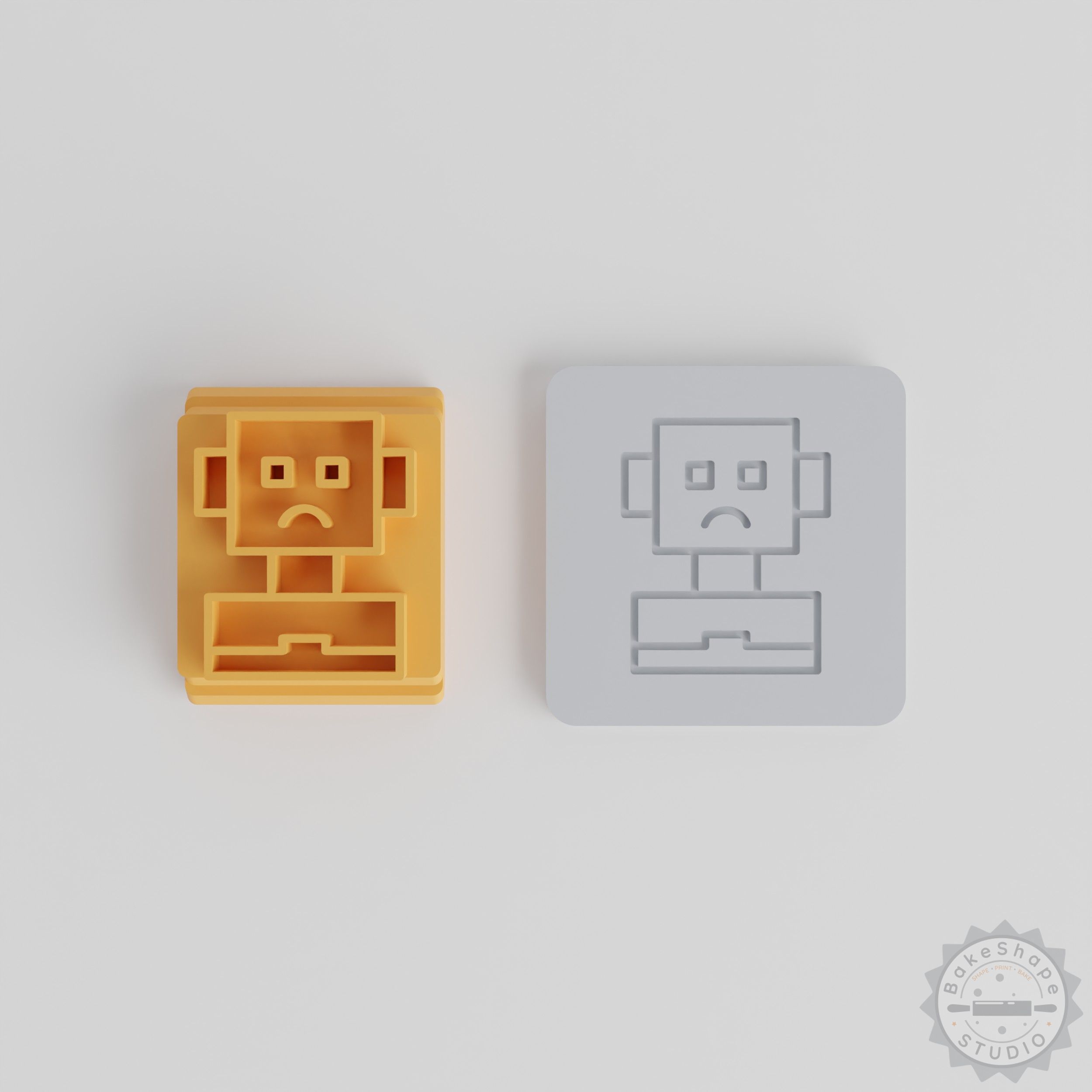 Robot Stamp Tile Set, 5 Sizes for Clay & Fondant, 20-40mm, Perfect for Crafts & Baking