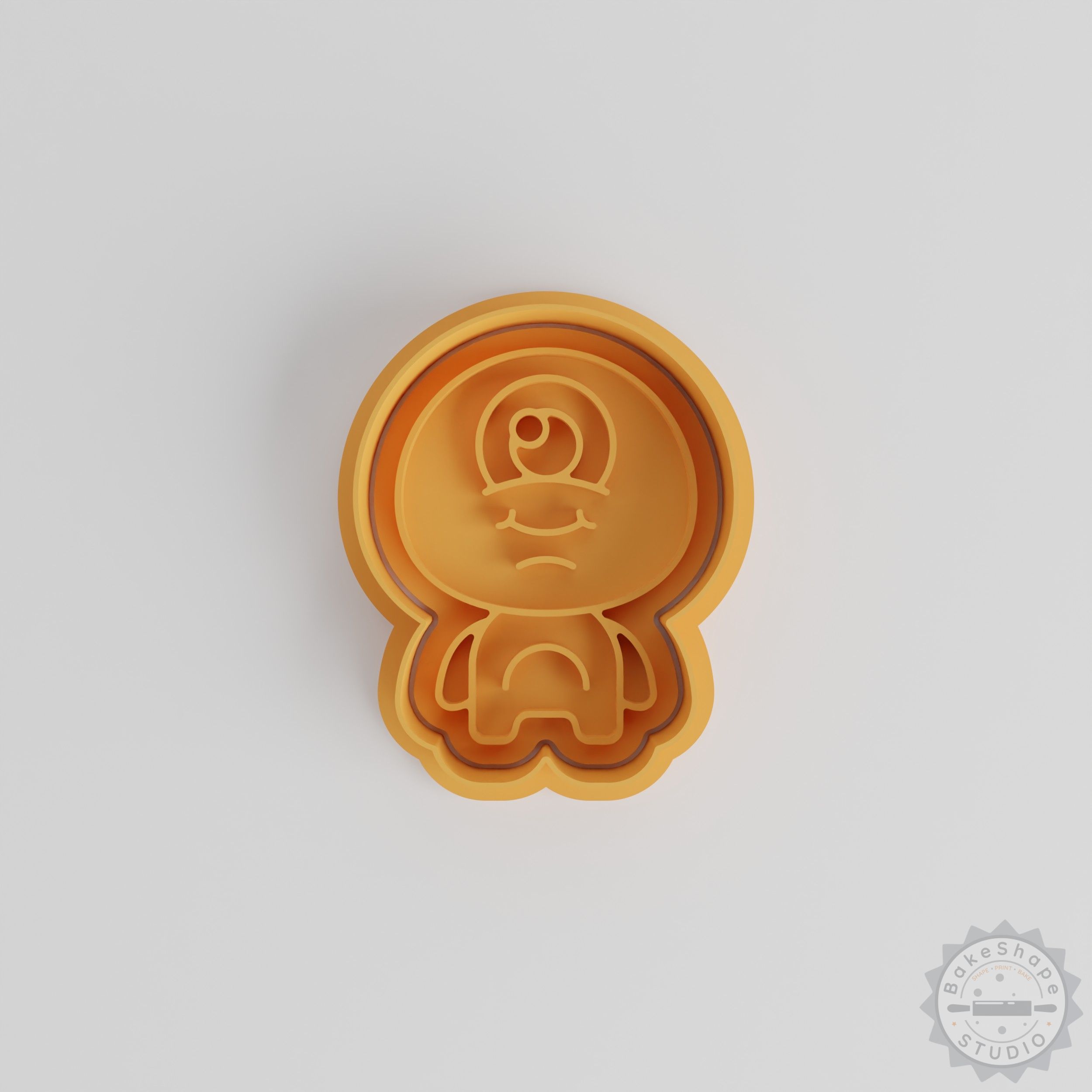 Cute Monster Cookie Cutter & Stamp Set, 3 Sizes, for Fondant & Cookies