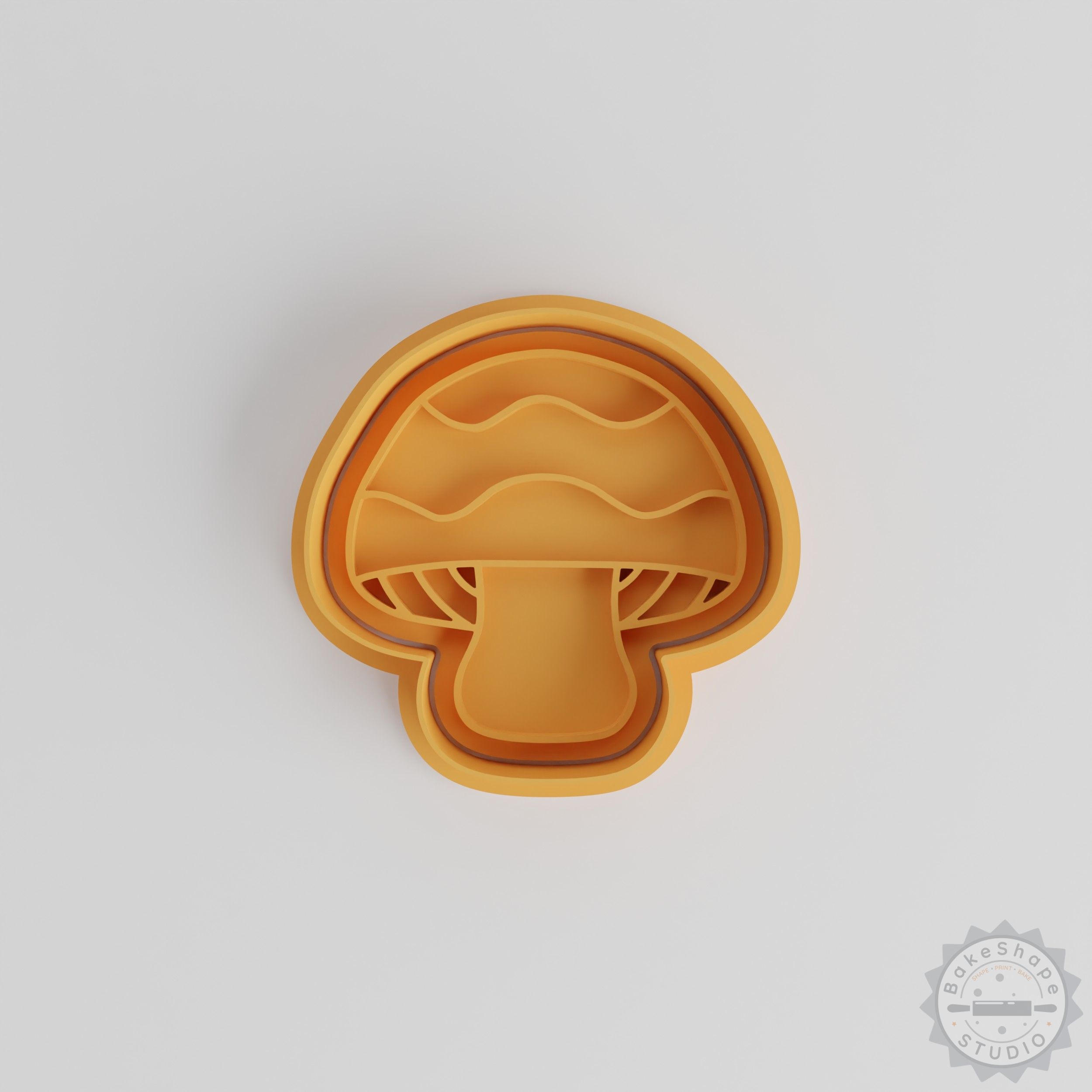 Mushroom Cookie Cutter Set, 6-Piece Stamp, Fondant Decor Tool, S/M/L Sizes