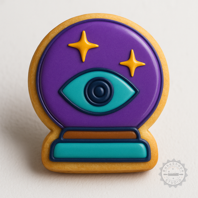 Decorated example 1 of Magic Globe Cutter and Stamp Set, 6-Piece, Perfect for Cookies and Fondant