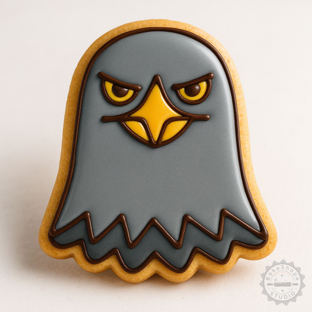 Eagle cookie cutter and stamp STL set for creating wildlife bird shaped cookies and fondant designs