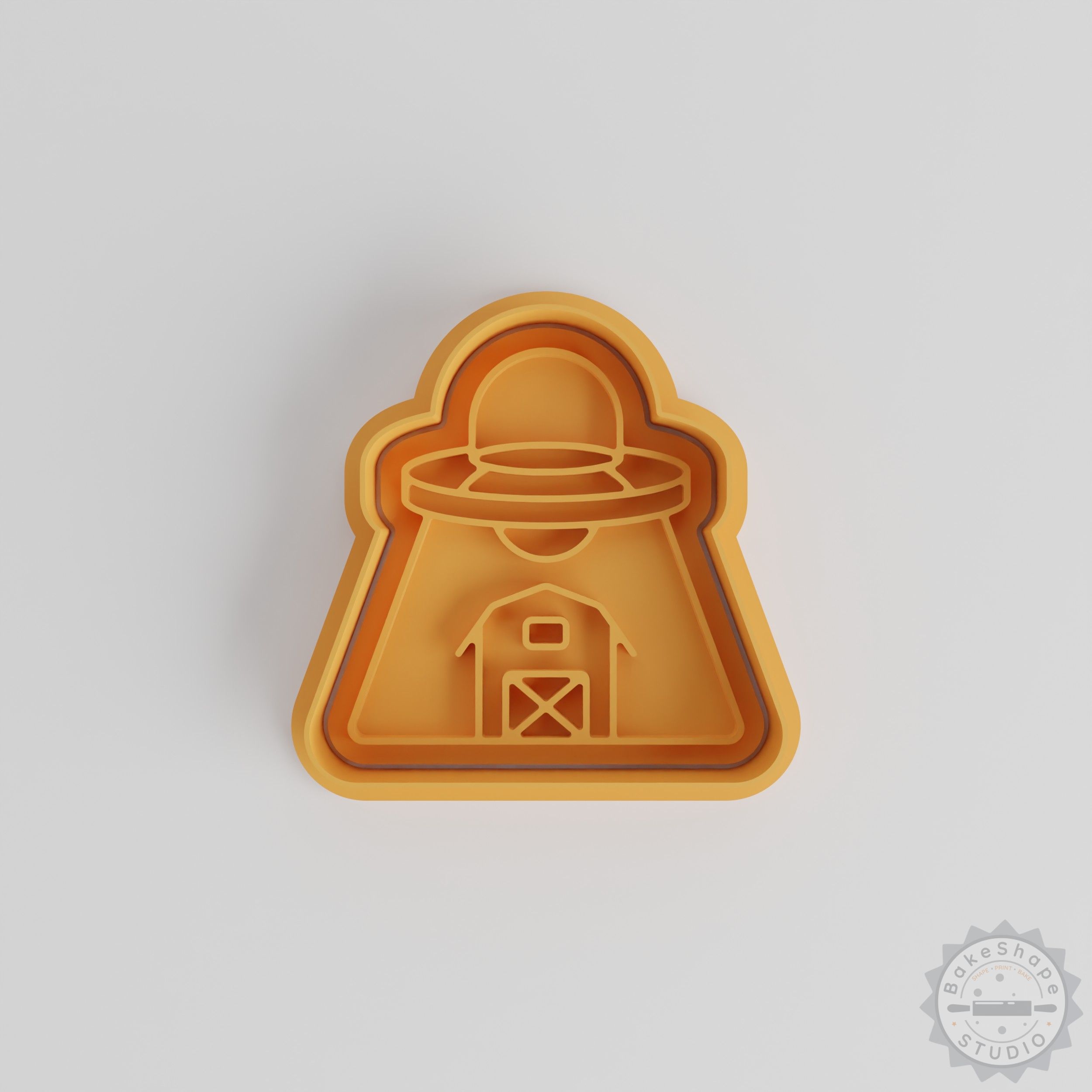 Alien UFO Cookie Cutter Set, Farmhouse Abduction Stamp, Spacecraft Fondant Mold, 6-Piece Baking Collection