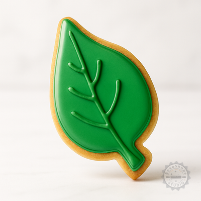 Decorated example 1 of Leaf Cookie Cutter and Stamp Set, Perfect for Cookies and Fondant, 6-Piece Nature Foliage Shapes