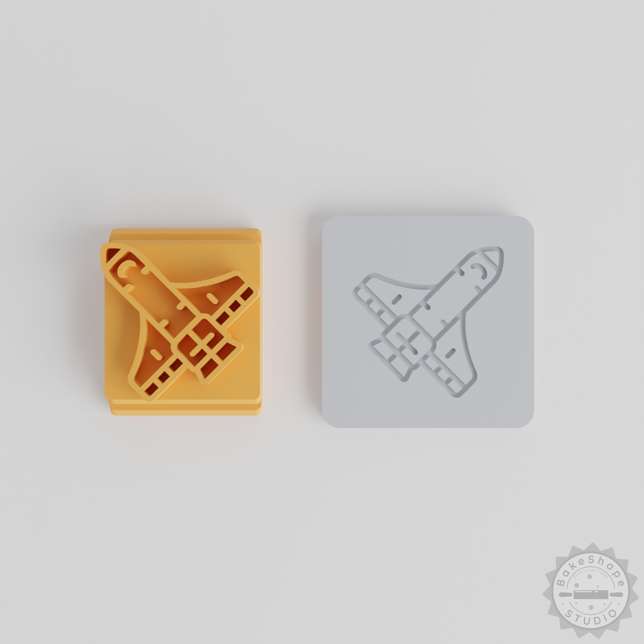 Space Shuttle Stamp Tile Set, 5 Motif Sizes, Perfect for Clay, Cookies & Fondant