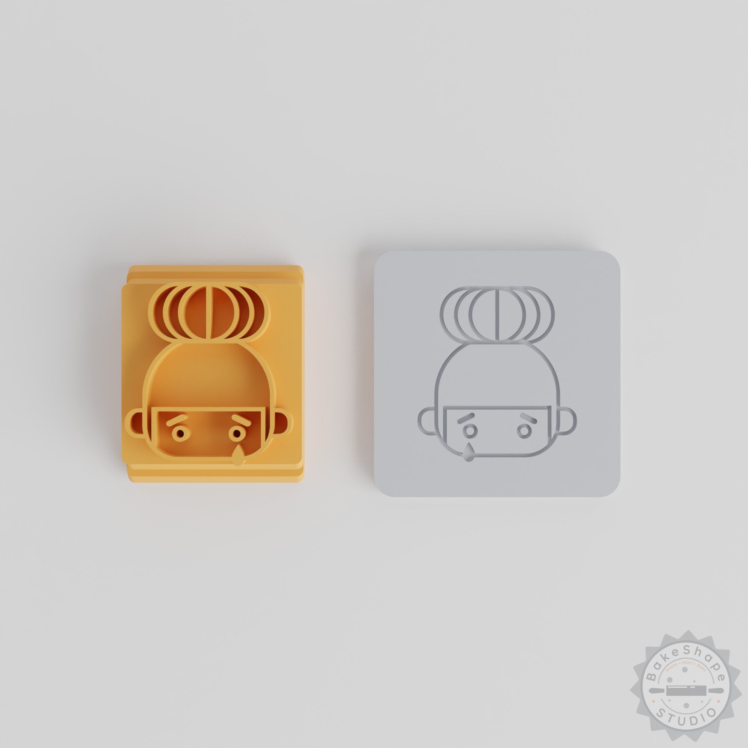 Crying Emoji Stamp Set, 5 Sizes, Perfect for Clay, Cookies, Fondant, Emotional Face Tile, Kawaii Design