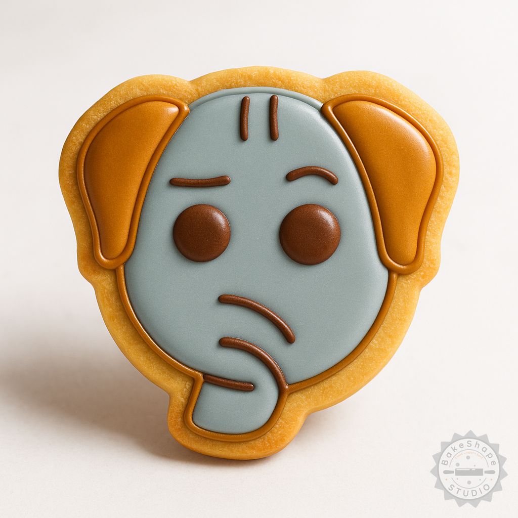 Think dog cookie cutter and stamp set STL for 3D printing with small, medium, and large sizes