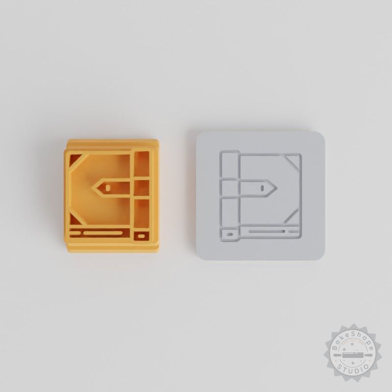 Book Stamp Tile Set for Clay, Cookies & Fondant - 5 Sizes, Single Design