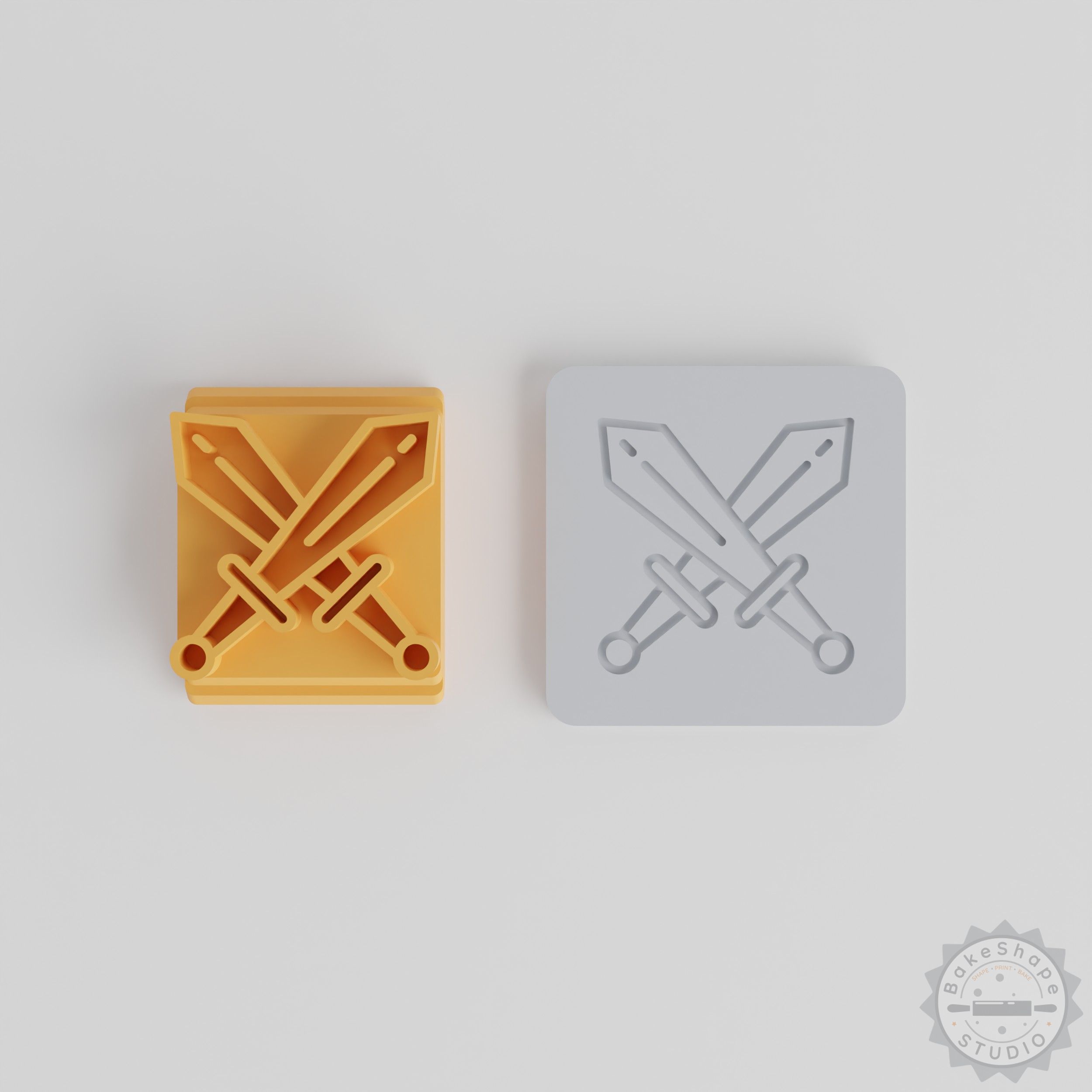 Two Swords Stamp Tile Set, 5 Motif Sizes for Clay & Fondant, Perfect for Crafts