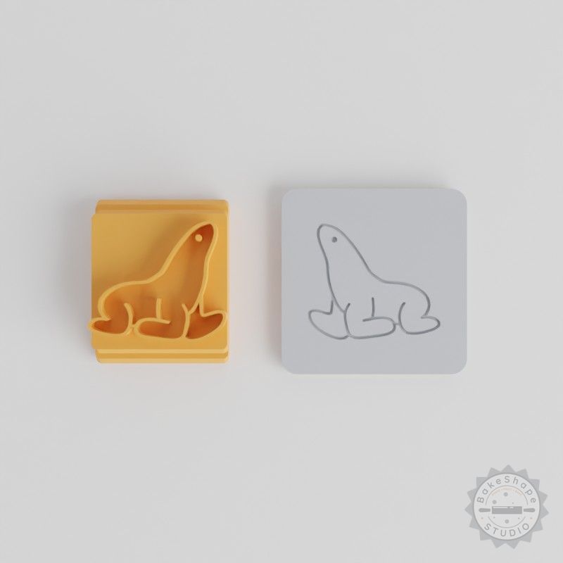 Stamp Tile Seals Set, 5 Unique Sizes for Clay, Cookies, Fondant, Perfect Sea Creature Animal Designs