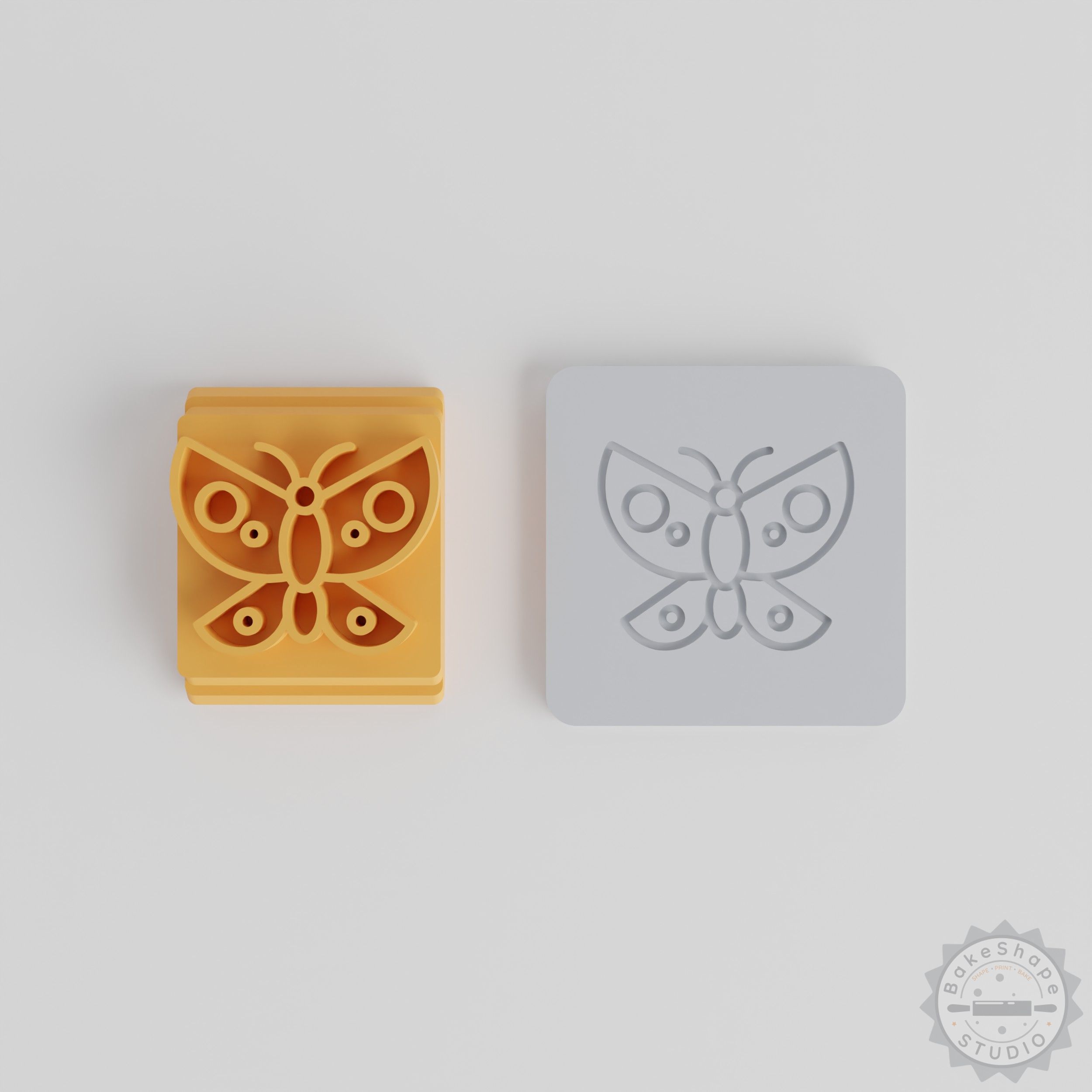 Butterfly Stamp Tile Set, 5 Sizes, Perfect for Clay or Fondant