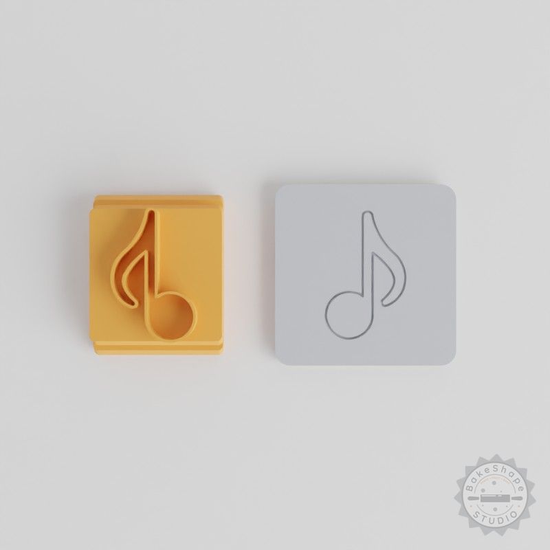 Music Note Stamp Tile Set, 5 Sizes for Clay, Cookies, Fondant, Musical Symbol Craft Tool