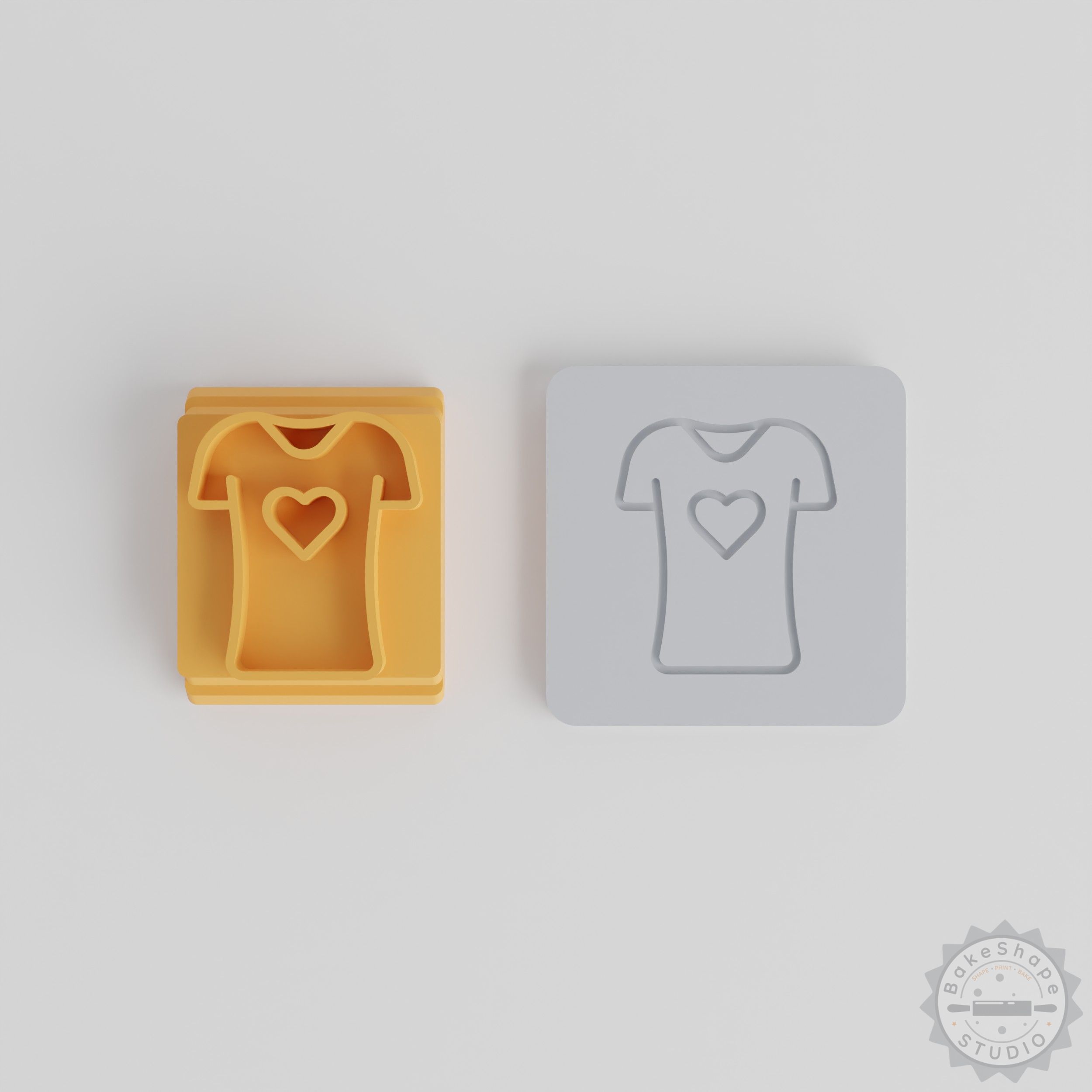 Tshirt Stamp Tile Set, 5 Designs for Clay, Cookies, Fondant in Various Motif Sizes