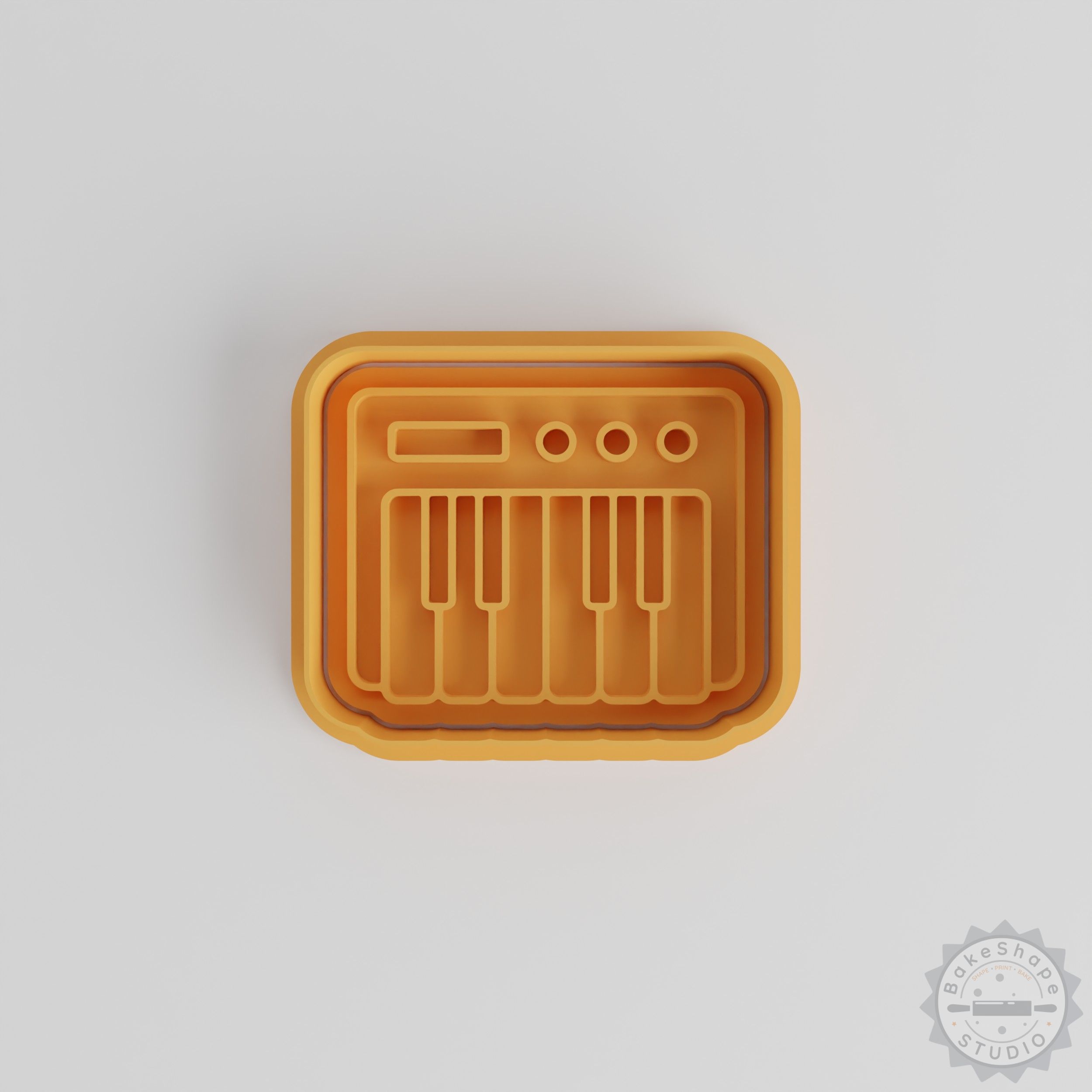 Music Keyboard Cookie Cutters, Fondant Stamp Set, 6-Piece, 3 Sizes