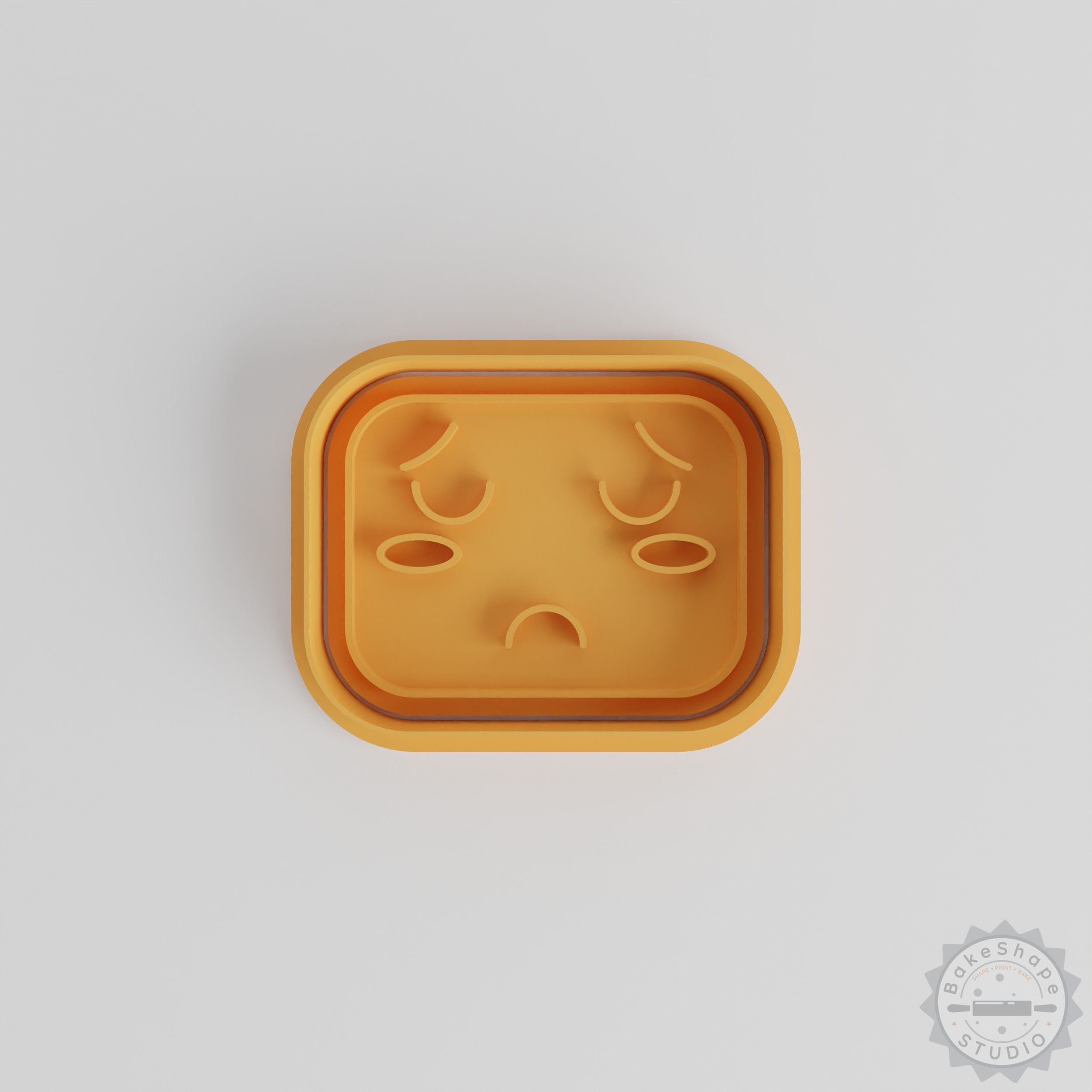 Kawaii Face Cookie Cutter and Stamp Set, 6-Piece Emoticon Fondant Tools, S/M/L Sizes