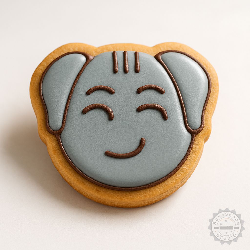 Smart Shape doggy cookie cutter and stamp STL for 3D printing with three size variations