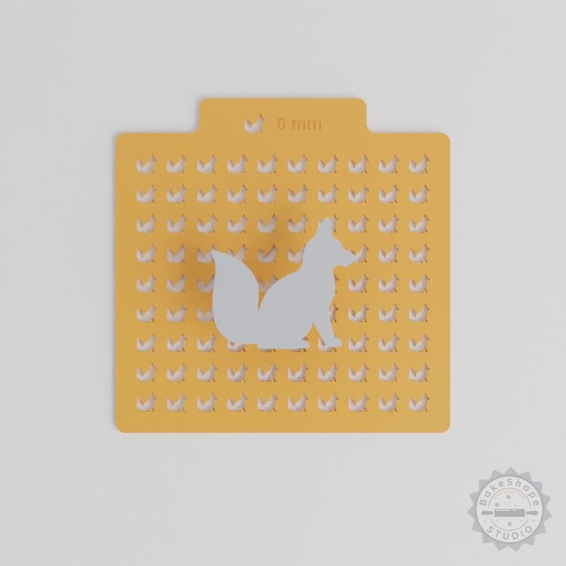 Fox Sprinkle Stencil, 5 Sizes 6-14 mm, Compatible with Sugar, Cocoa, Glitter