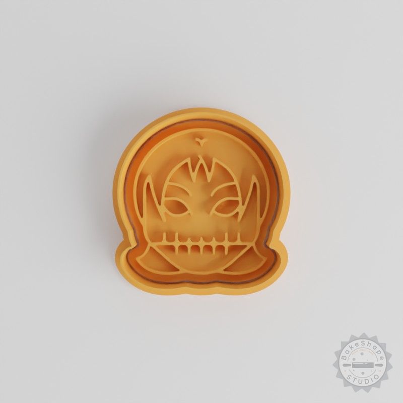 Skull Girl Cookie Cutter & Stamp Set, 6-Piece, Halloween Skull & Emoji Designs, S/M/L Sizes