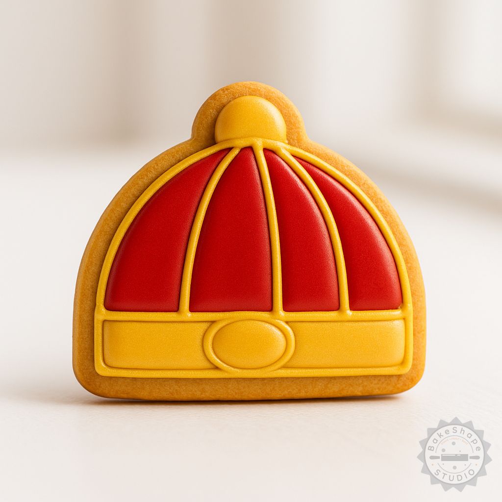 Chinese Hat cookie cutter and stamp STL set with small, medium, and large sizes for 3D printing