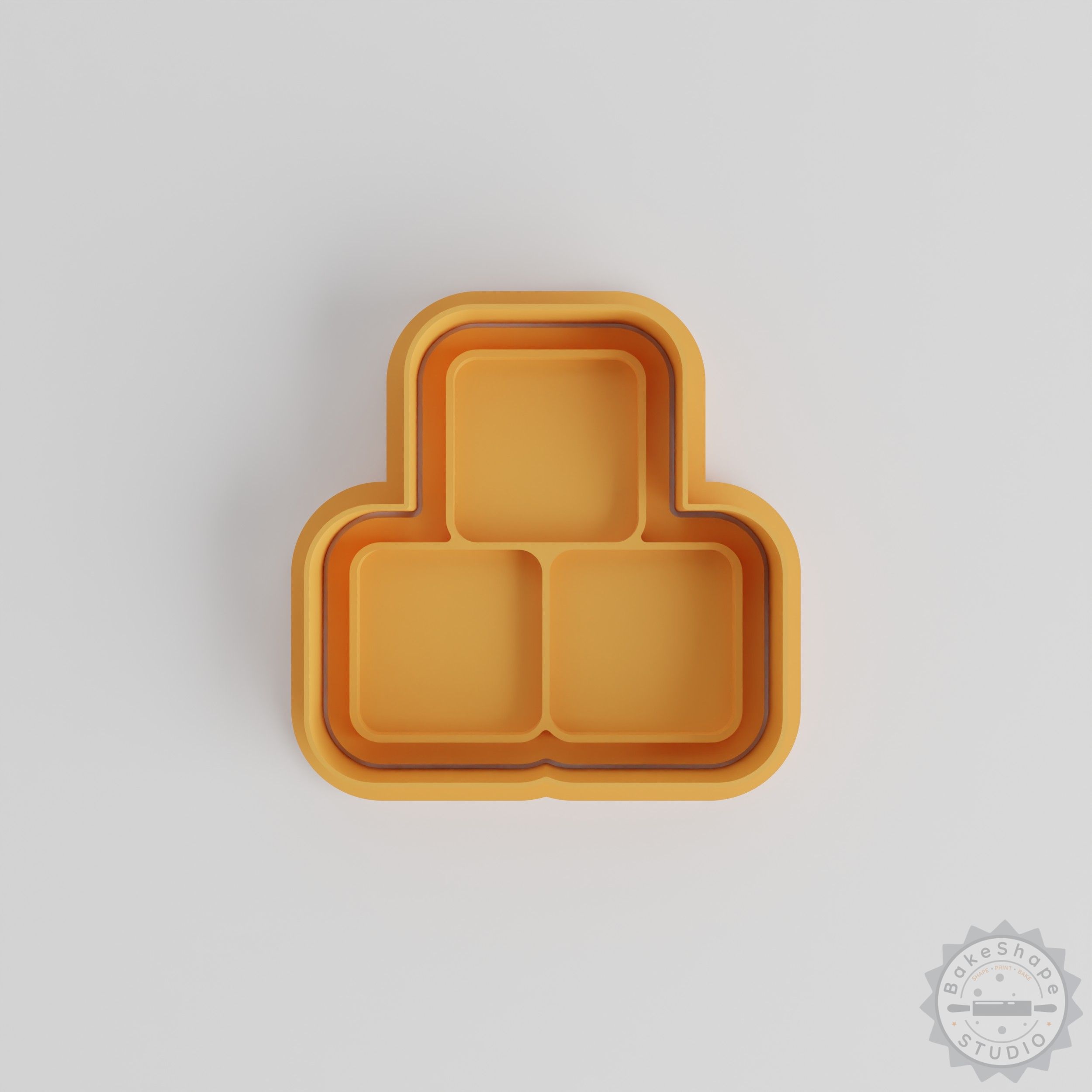 Cube Cookie Cutter & Stamp Set, 6 Pieces, S/M/L Sizes, Ideal for Fondant, Baking, Educational Designs
