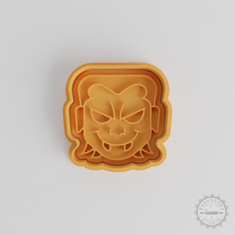 Vampire Boy Cookie Cutter and Stamp Set, Shapes for Fondant, Halloween, S/M/L